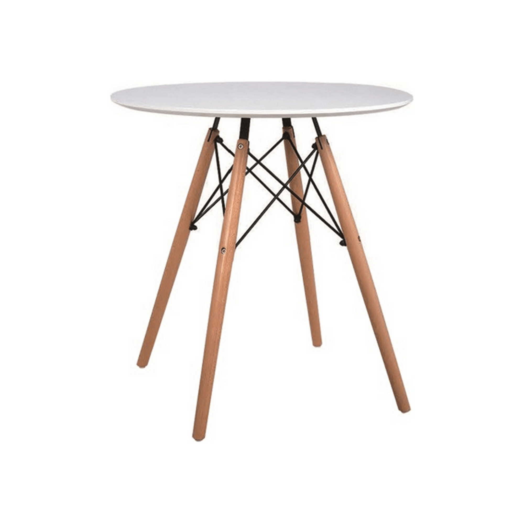 Masa GAMIN NEW, alb/stejar, 60x60x74 cm