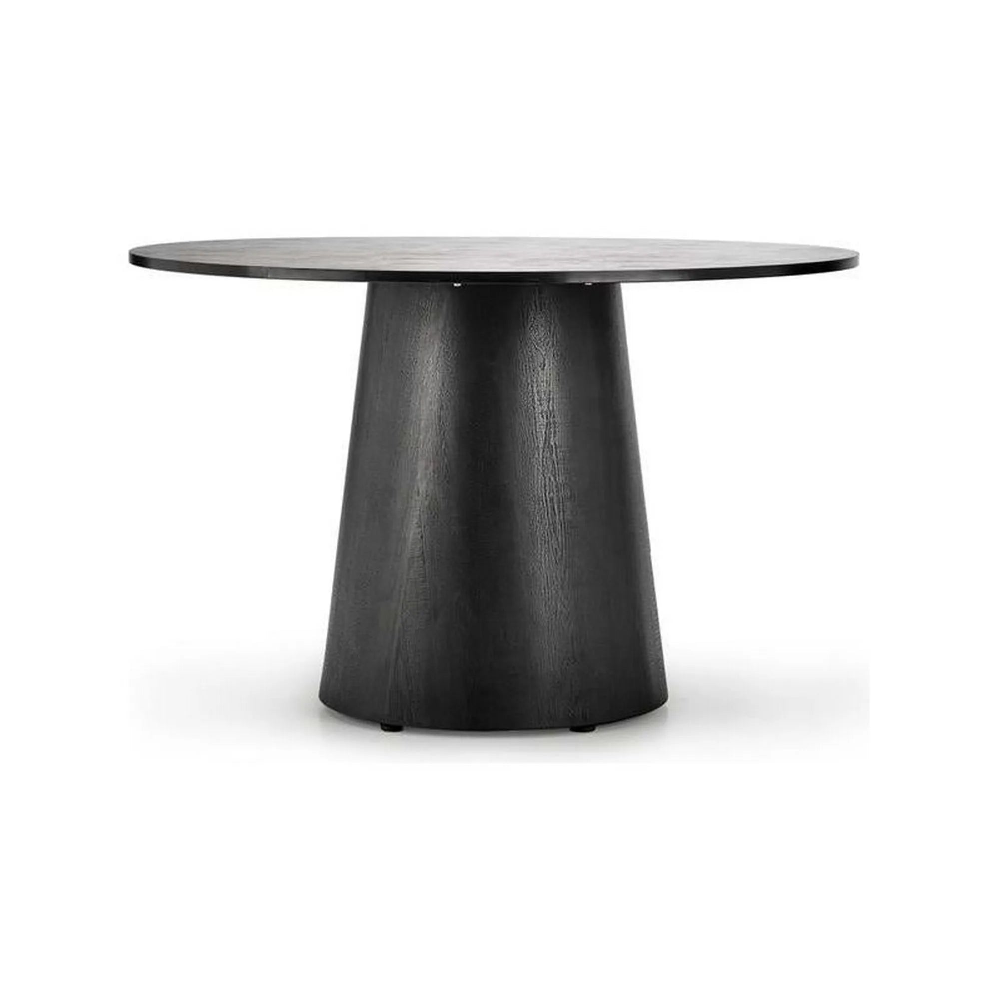 Masa de bucatarie rotunda GINTER, negru, 120x120x77 cm