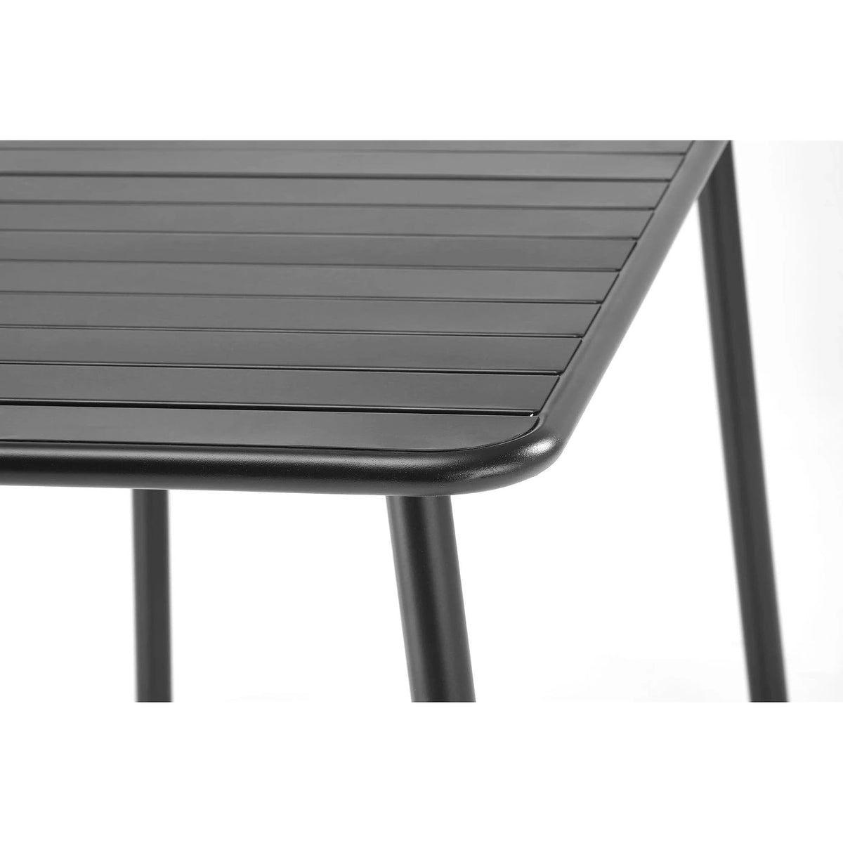 Masa gradina BOSCO, negru, metal, 140x70x76 cm