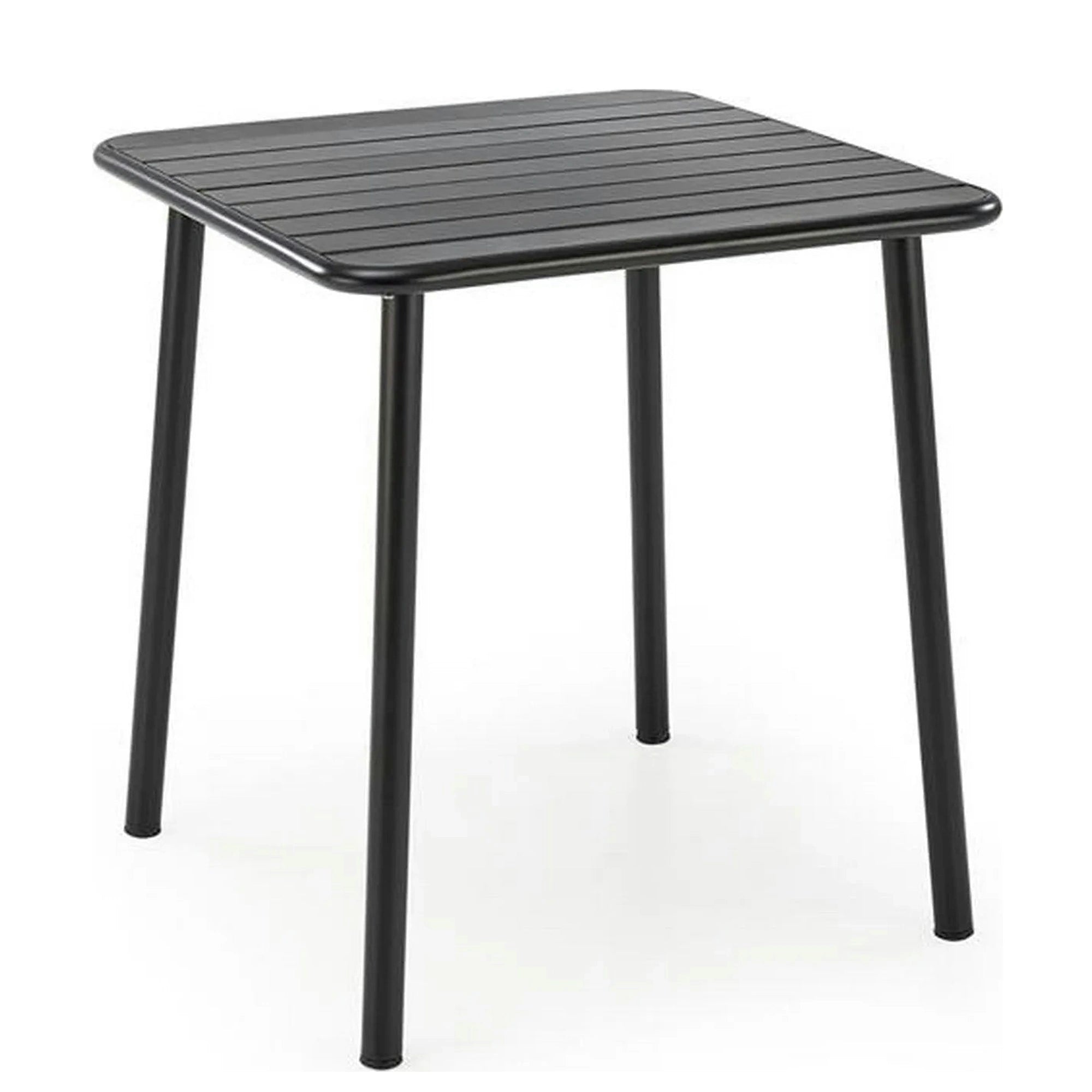 Masa gradina BOSCO, negru, metal, 70x70x76 cm