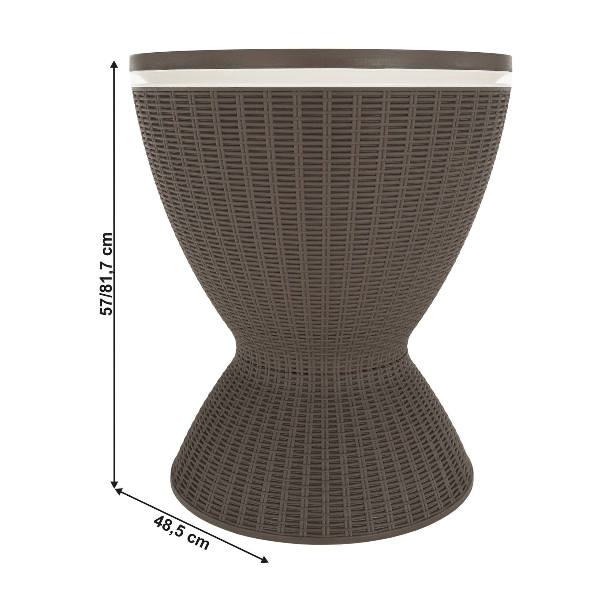 Masa gradina FABIR, maro, polipropilena, 49x57/82 cm