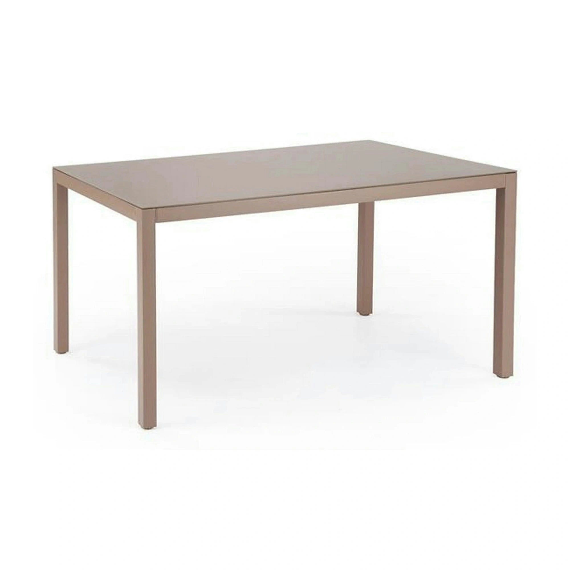Masa gradina HOVER, bej/cappuccino, sticla/metal, 150x90x75 cm