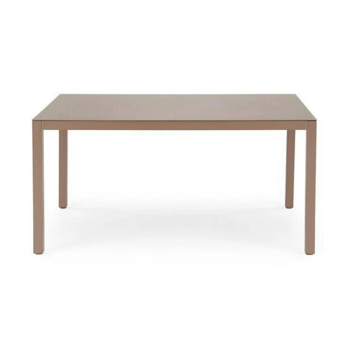 Masa gradina HOVER, bej/cappuccino, sticla/metal, 150x90x75 cm