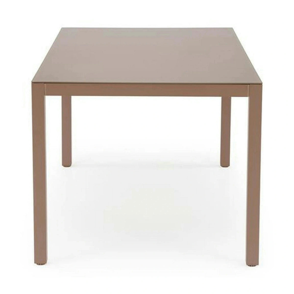 Masa gradina HOVER, bej/cappuccino, sticla/metal, 150x90x75 cm