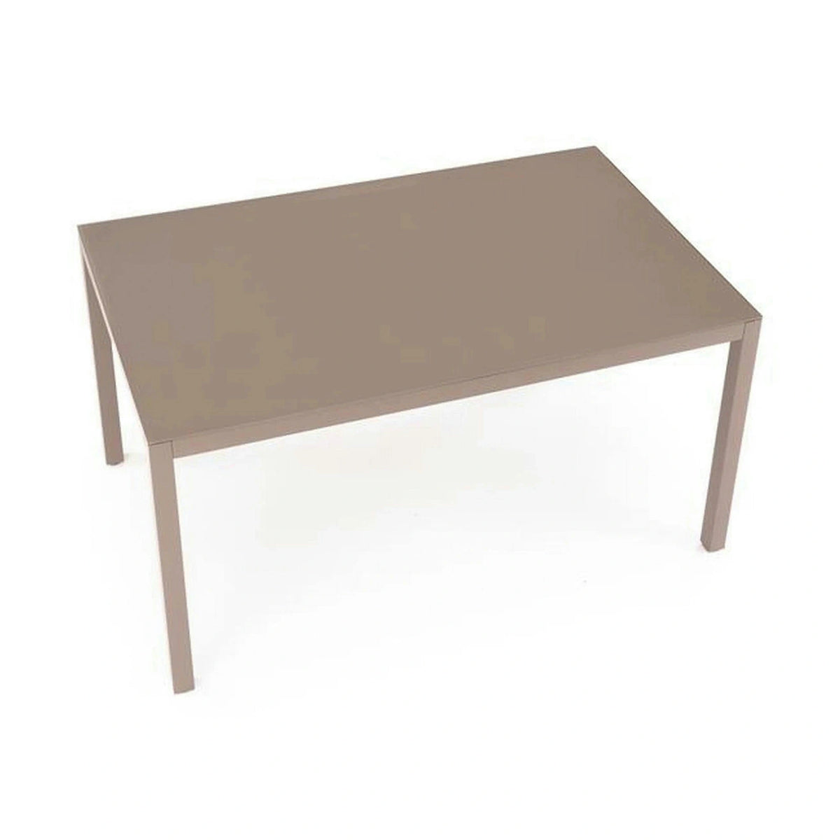 Masa gradina HOVER, bej/cappuccino, sticla/metal, 150x90x75 cm