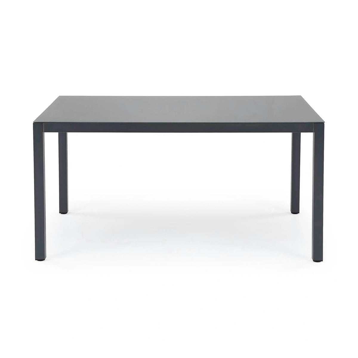 Masa gradina HOVER, gri/gri antracit, sticla/metal, 150x90x75 cm