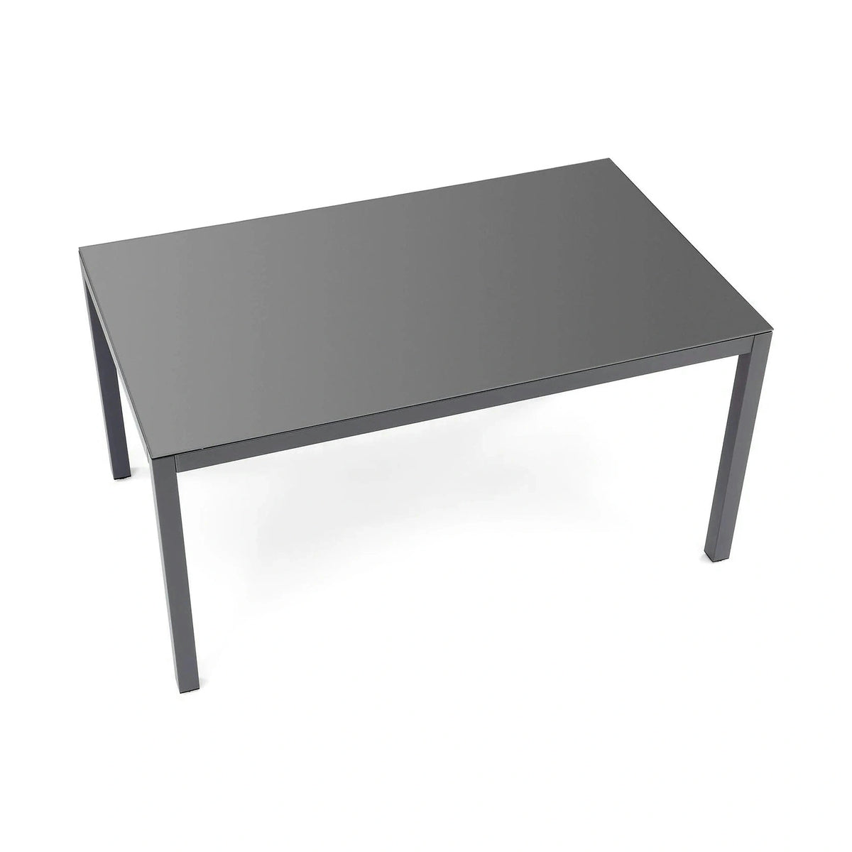 Masa gradina HOVER, gri/gri antracit, sticla/metal, 150x90x75 cm