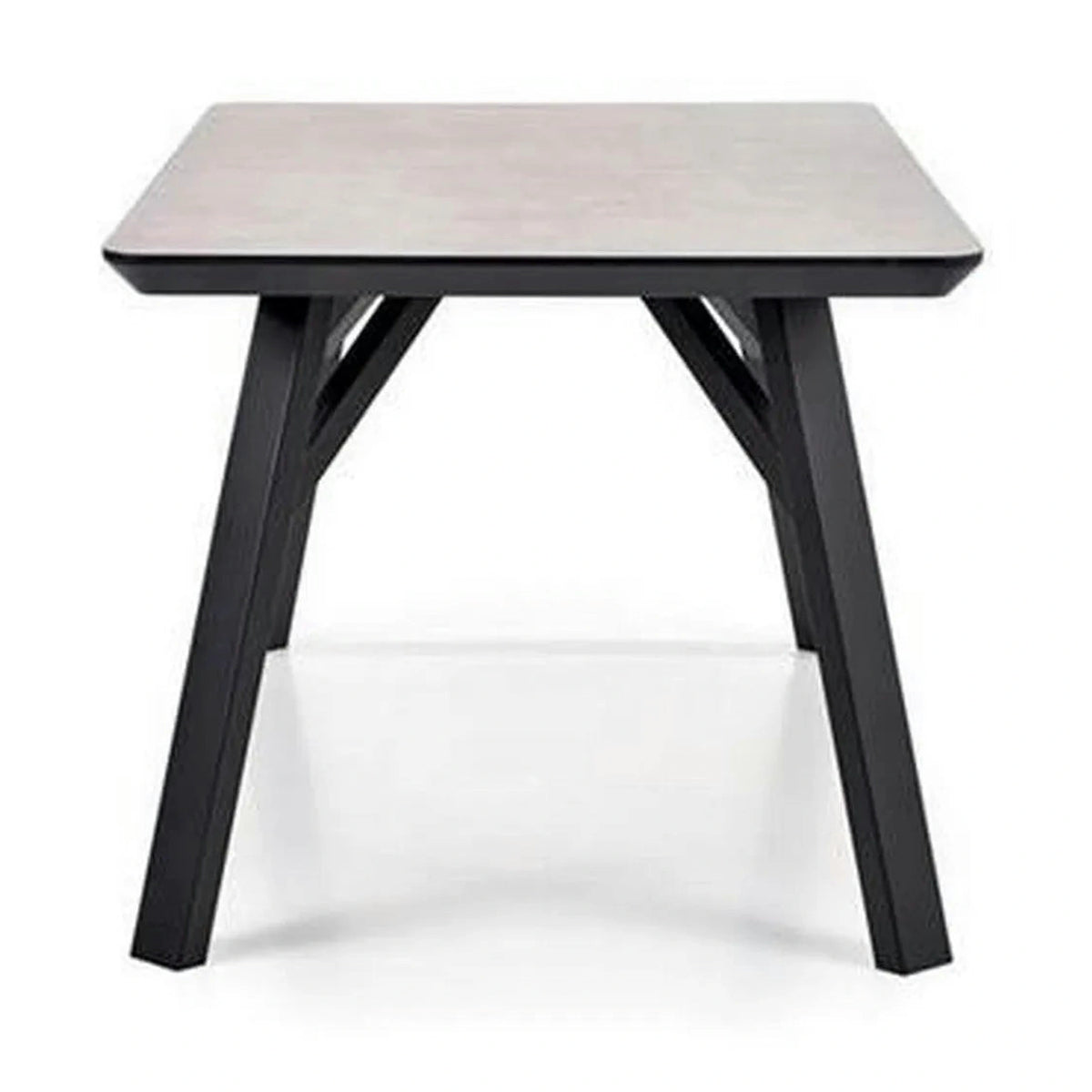 Masa HALIFAX, gri beton/negru, 160x90x76 cm