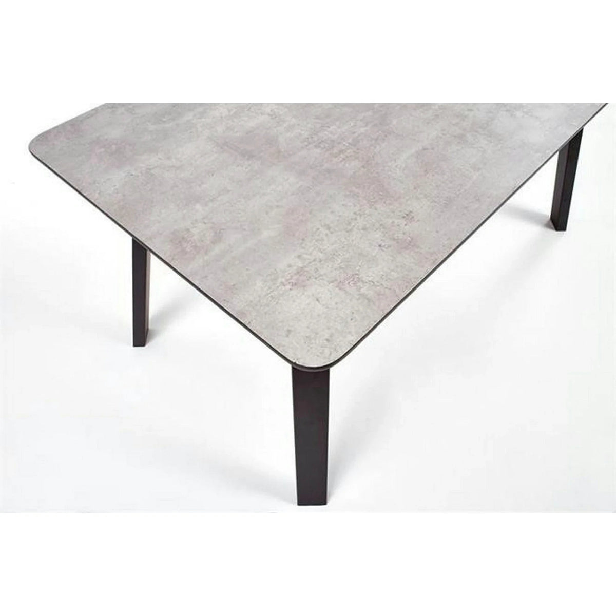 Masa HALIFAX, gri beton/negru, 160x90x76 cm