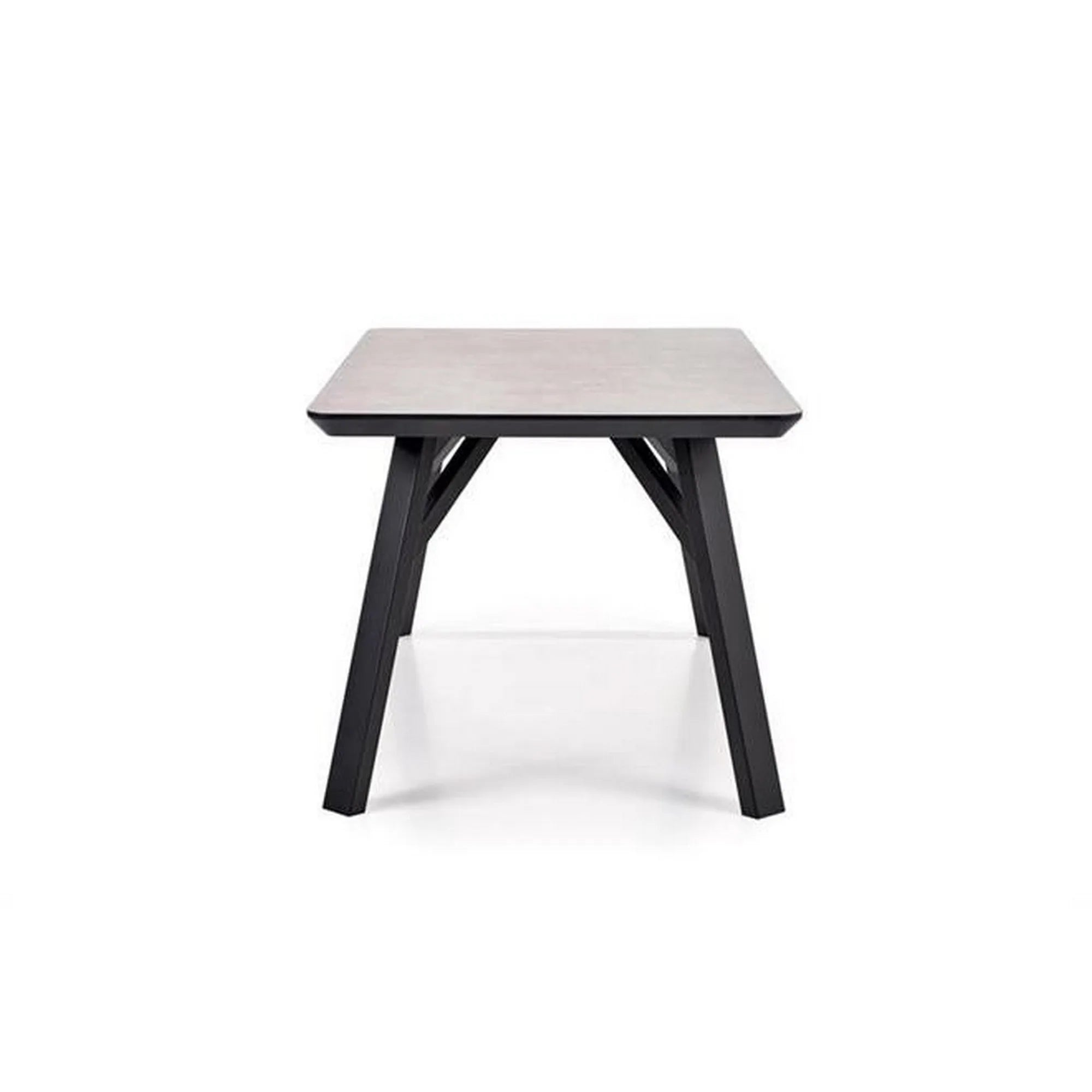 Masa HALIFAX, gri beton/negru, 160x90x76 cm