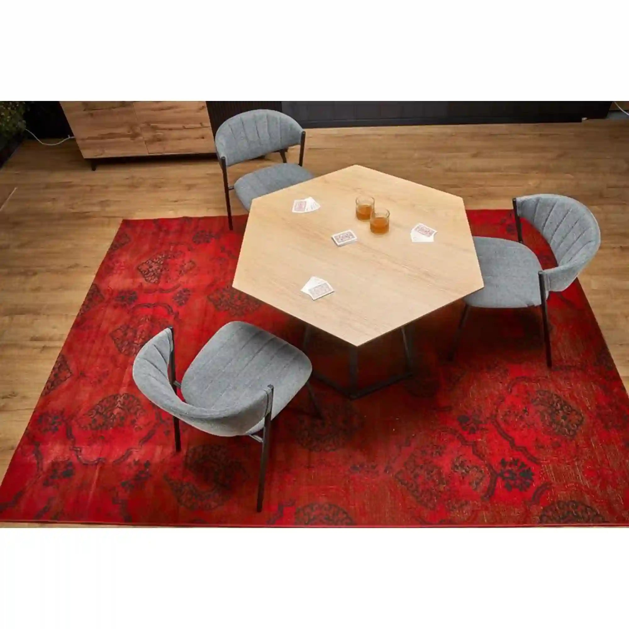 Masa HERMAN, stejar/negru, 110x95x77 cm