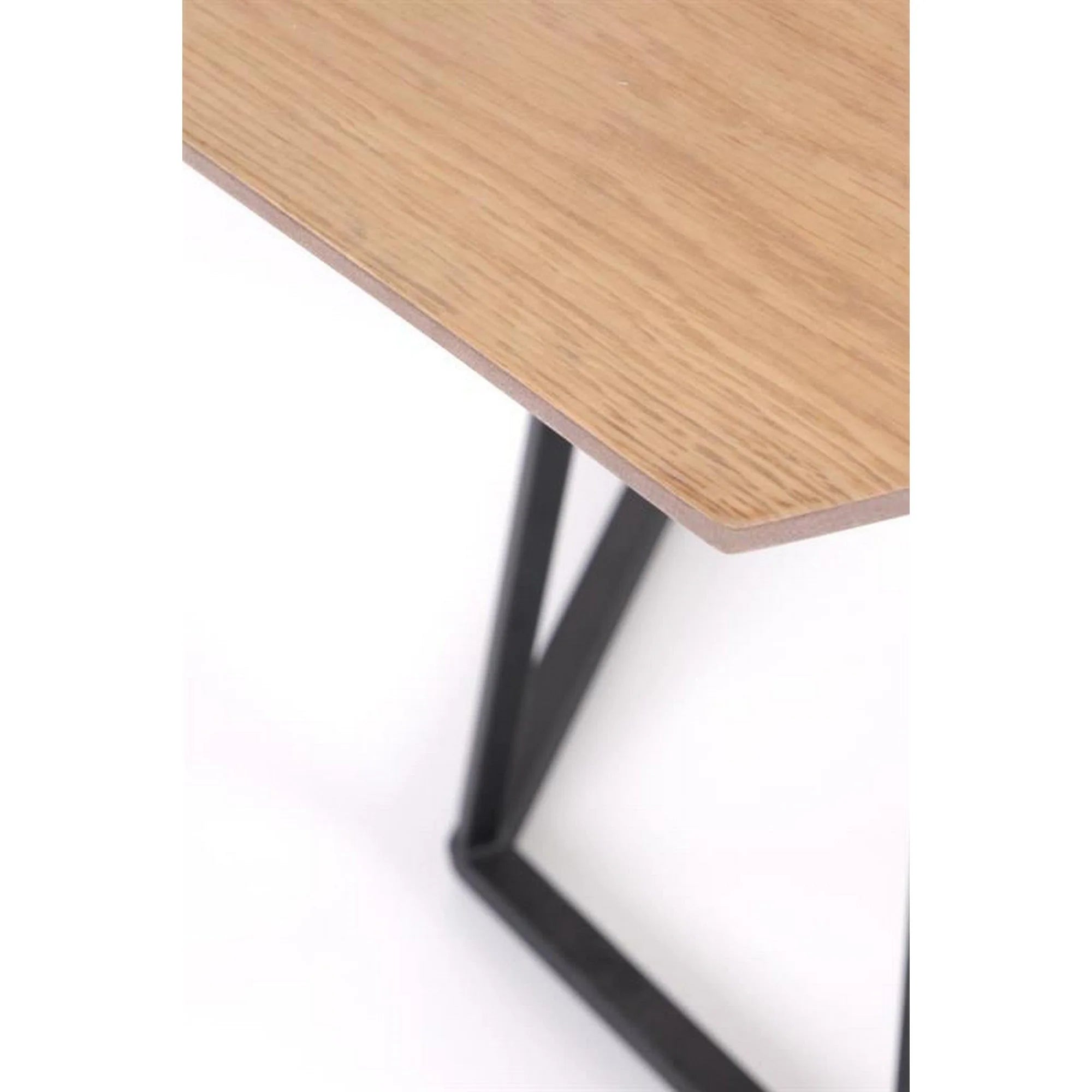 Masa HERMAN, stejar/negru, 110x95x77 cm