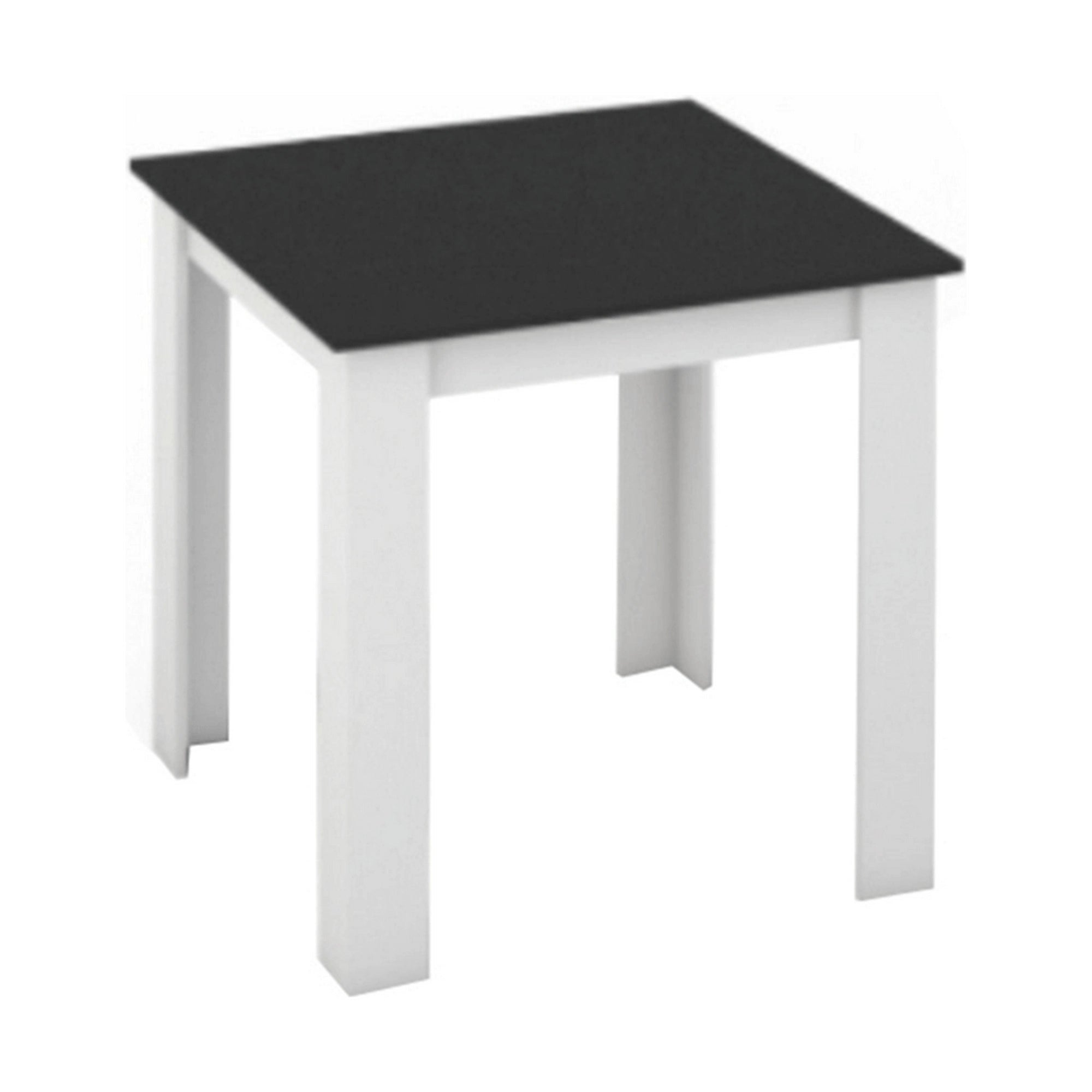 Masa KRAZ, negru/alb, PAL melaminat, 80x80x75 cm