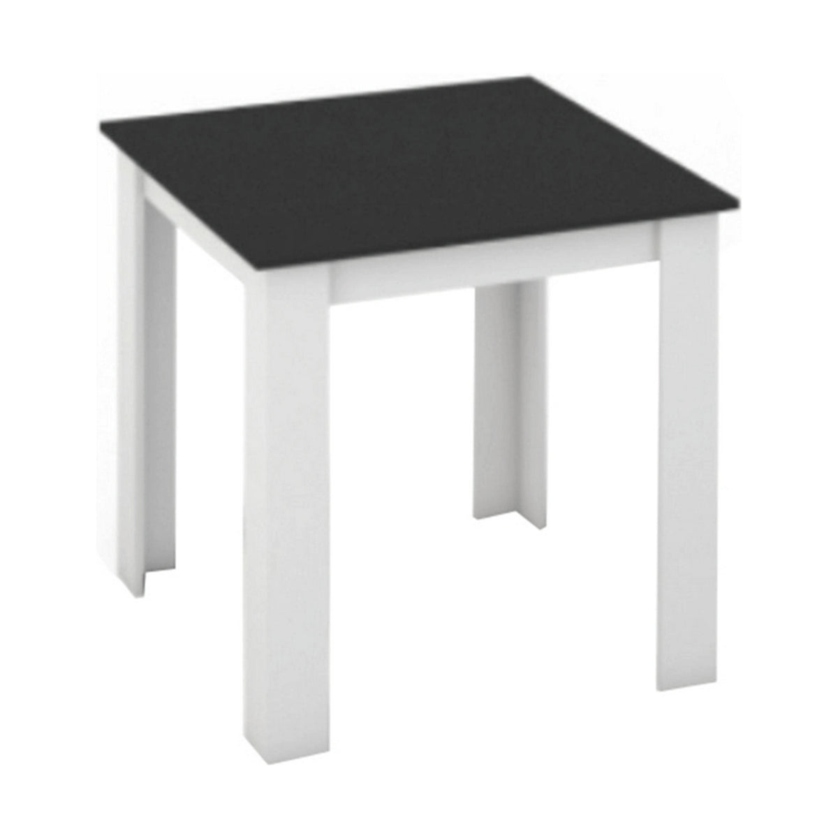 Masa KRAZ, negru/alb, PAL melaminat, 80x80x75 cm