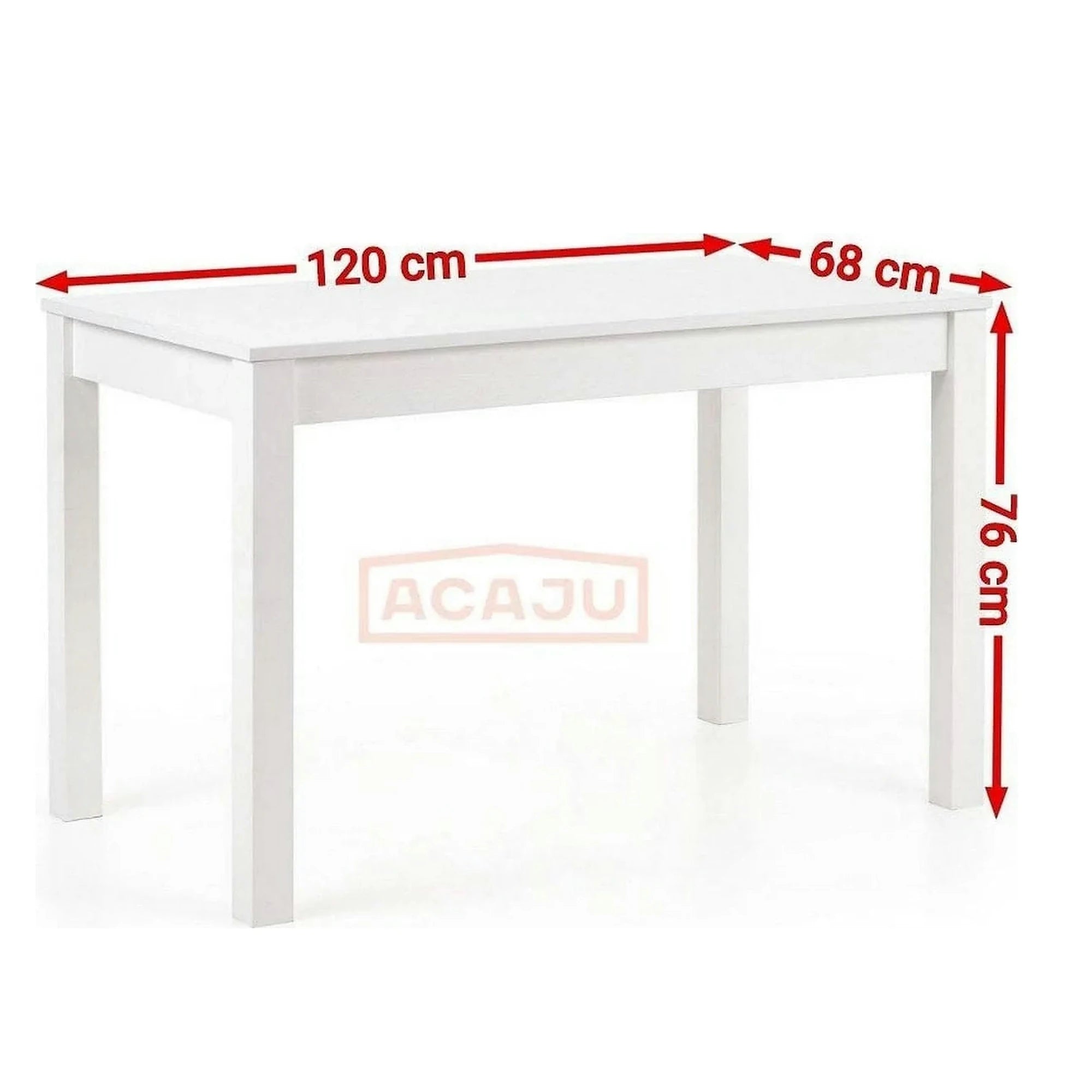 Masa KSAWERY, alb, PAL, 120x68x76 cm