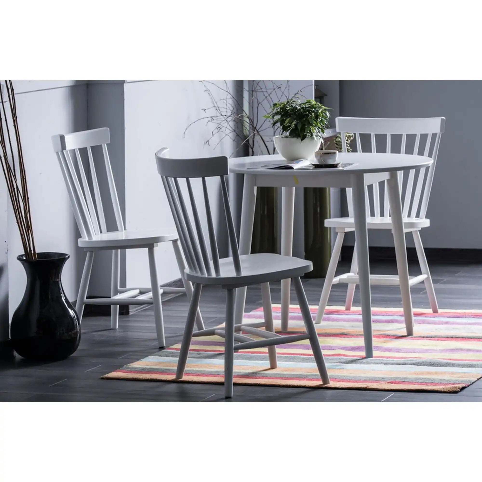 Masa LARSON, alb, 90x90x75 cm