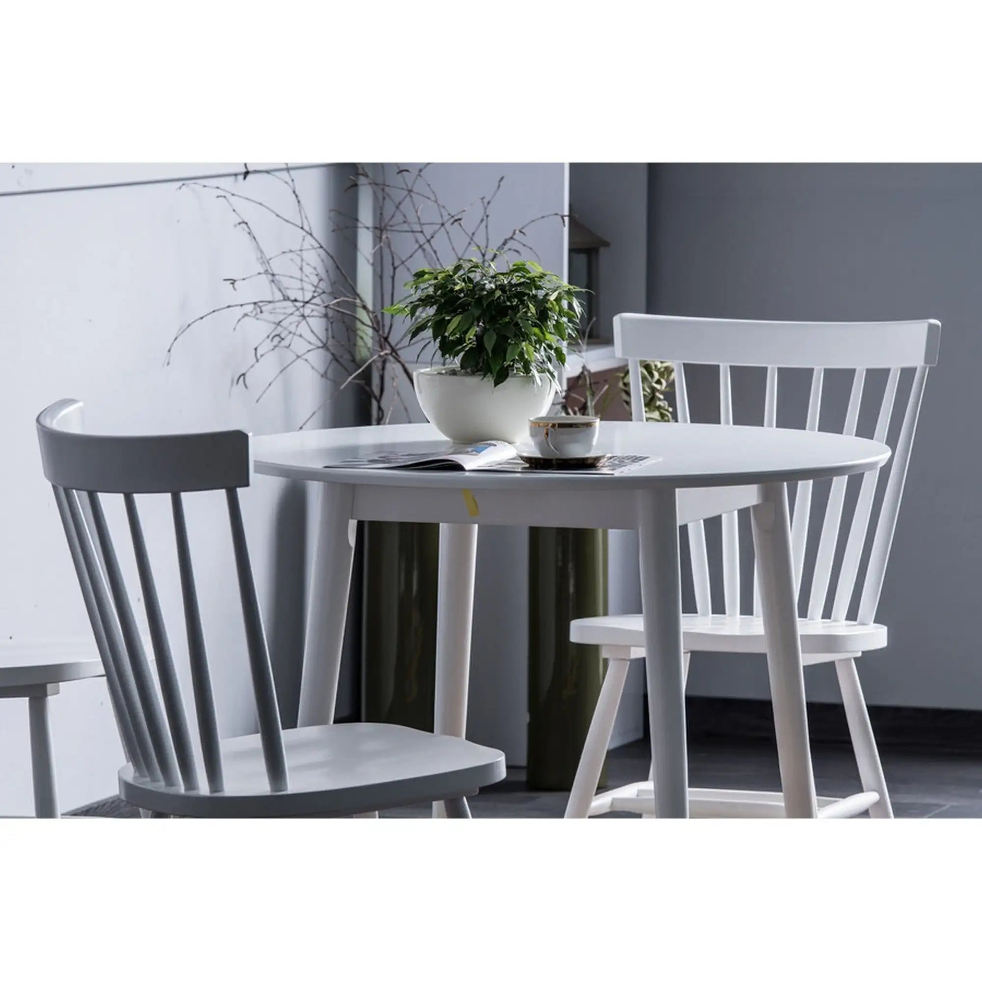 Masa LARSON, alb, 90x90x75 cm