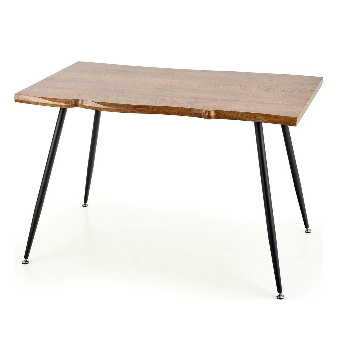 Masa LARSON, stejar natural/negru, 120x80x77 cm