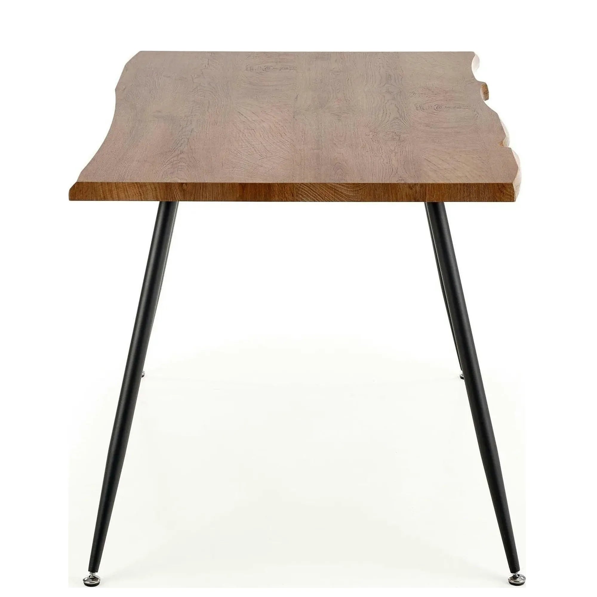 Masa LARSON, stejar natural/negru, 120x80x77 cm