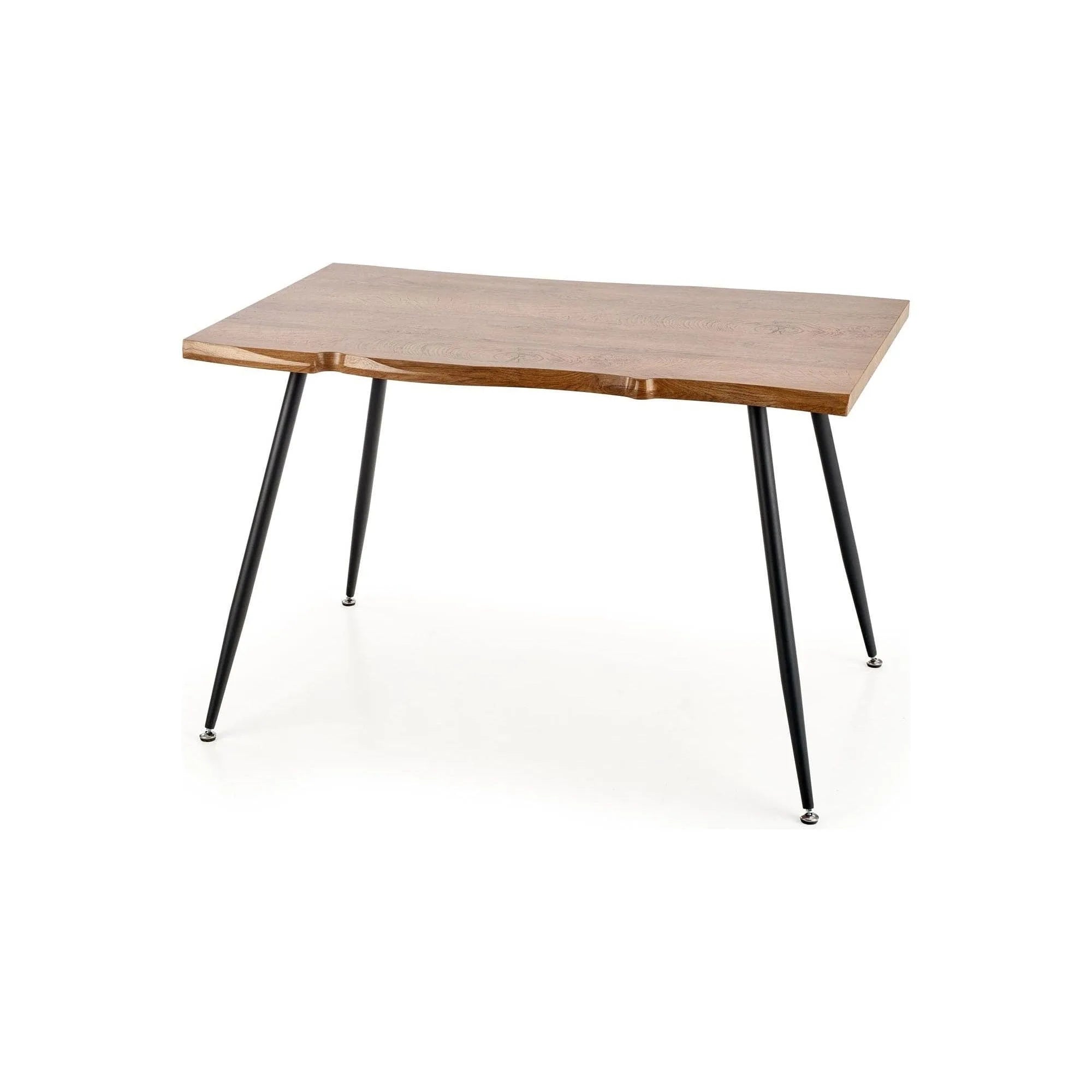 Masa LARSON, stejar natural/negru, 120x80x77 cm