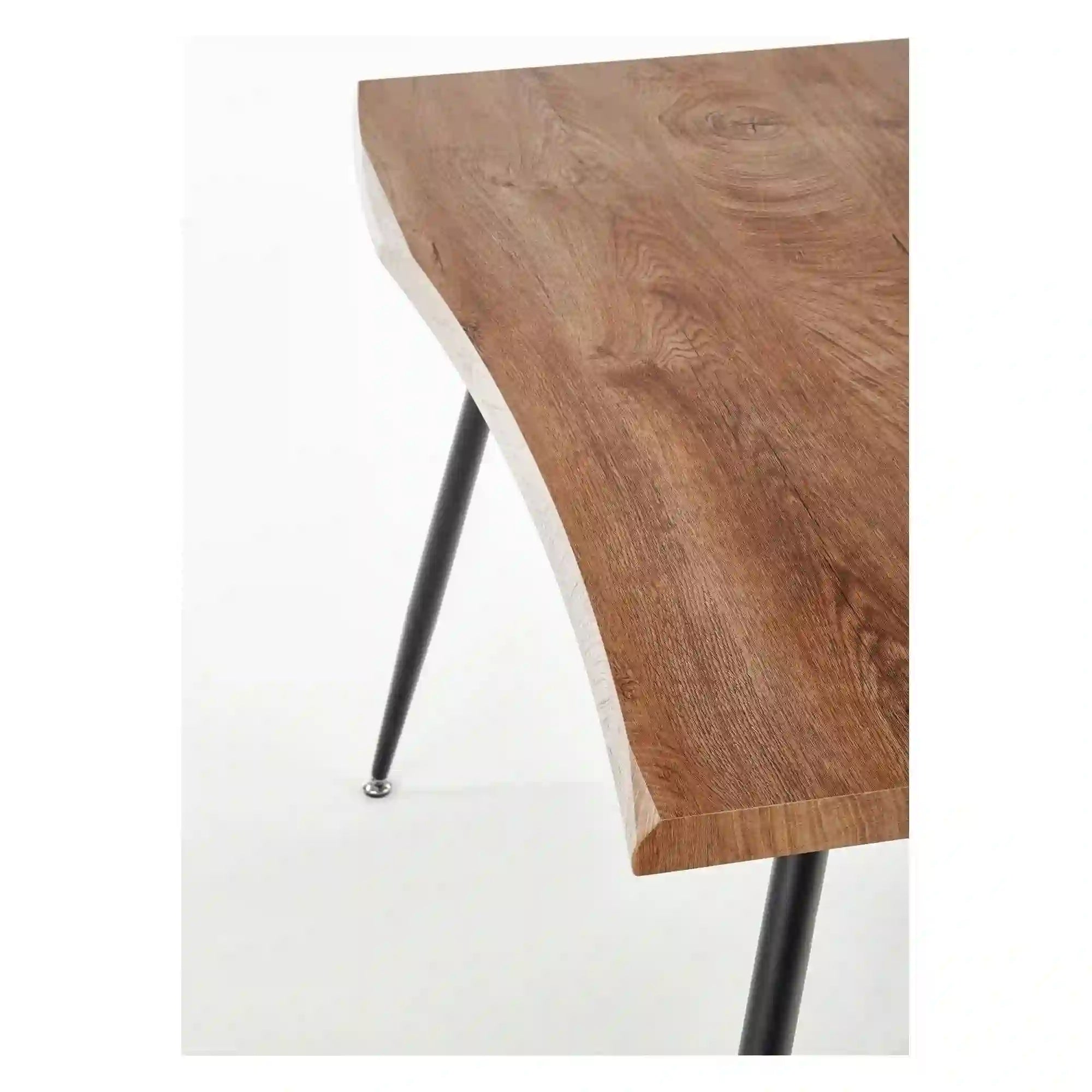 Masa LARSON, stejar natural/negru, 120x80x77 cm