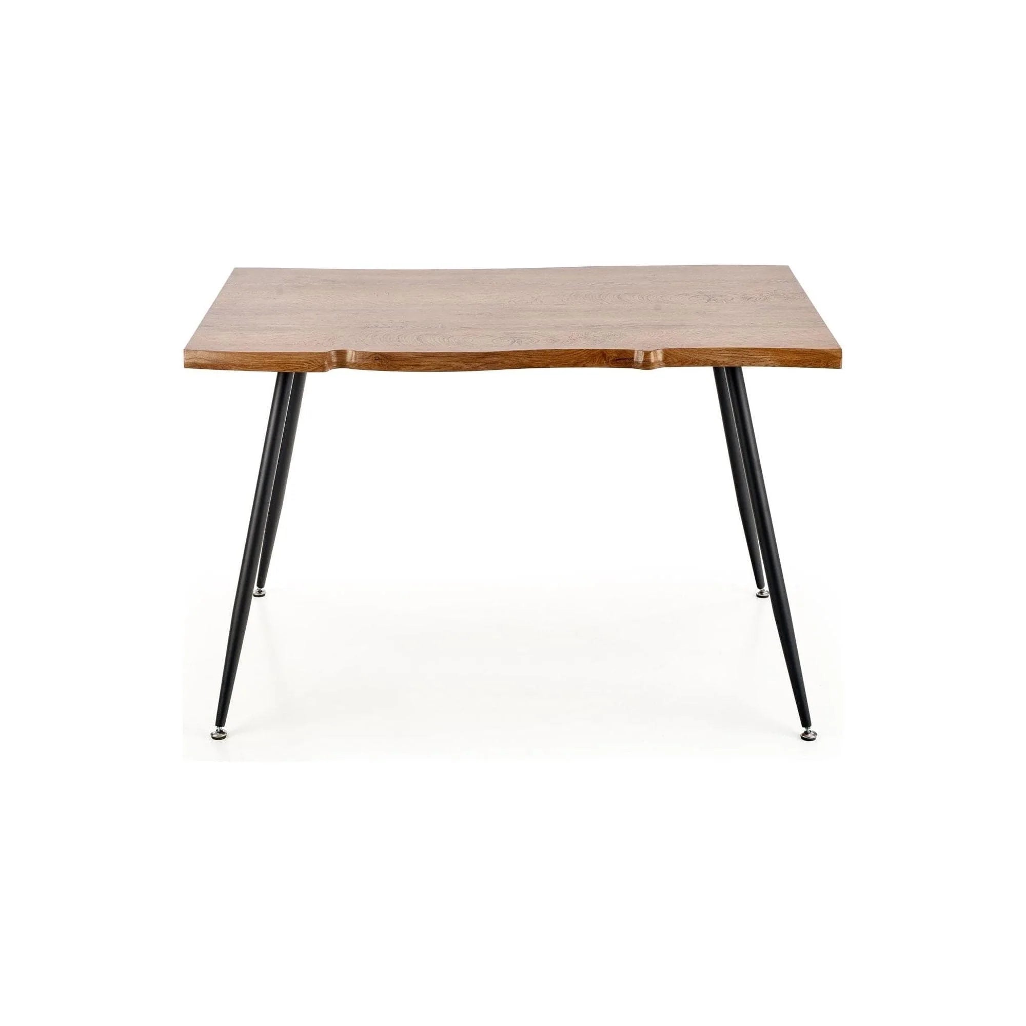 Masa LARSON, stejar natural/negru, 120x80x77 cm