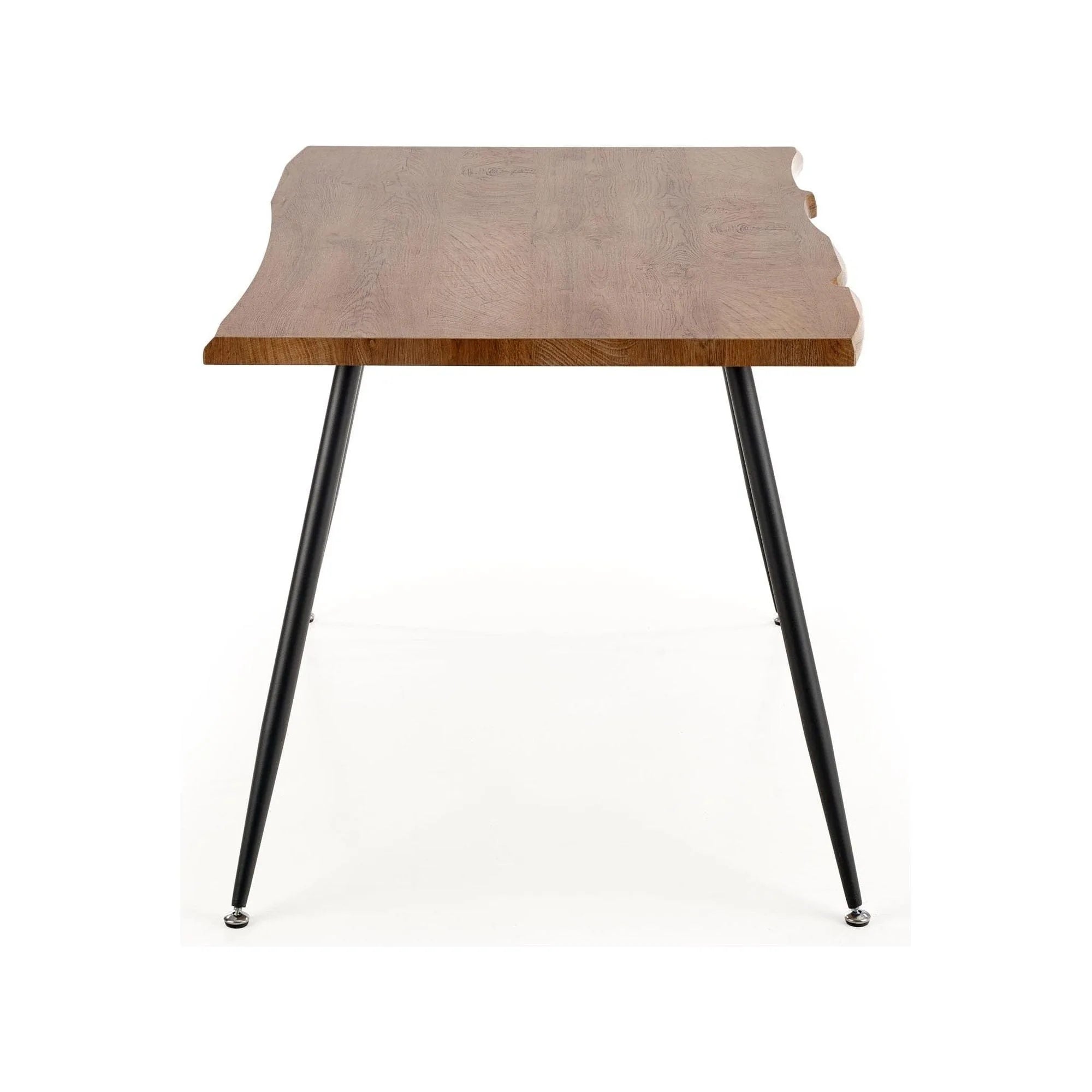 Masa LARSON, stejar natural/negru, 120x80x77 cm