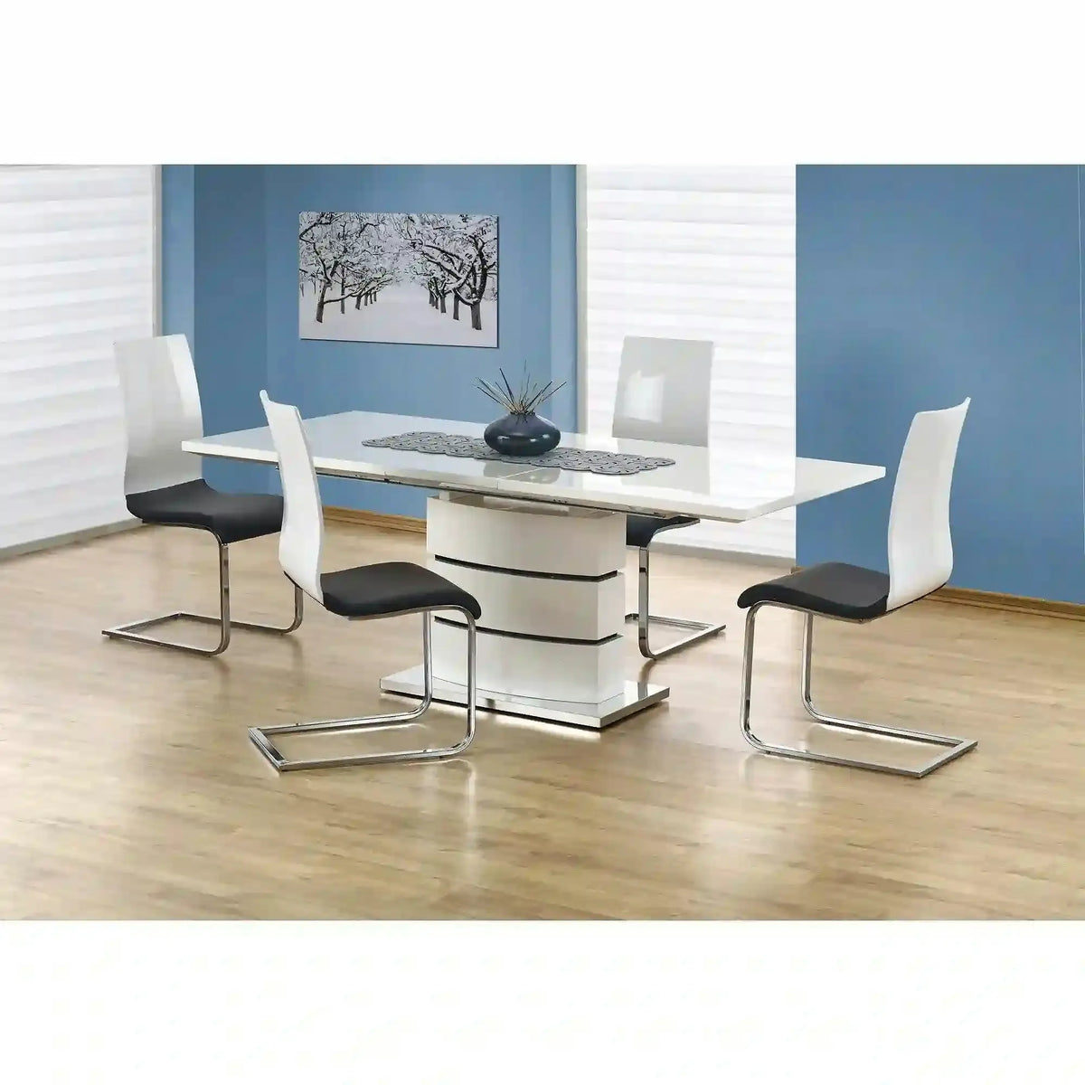 Masa living extensibila NOBEL, alb, 160/200x90x75 cm