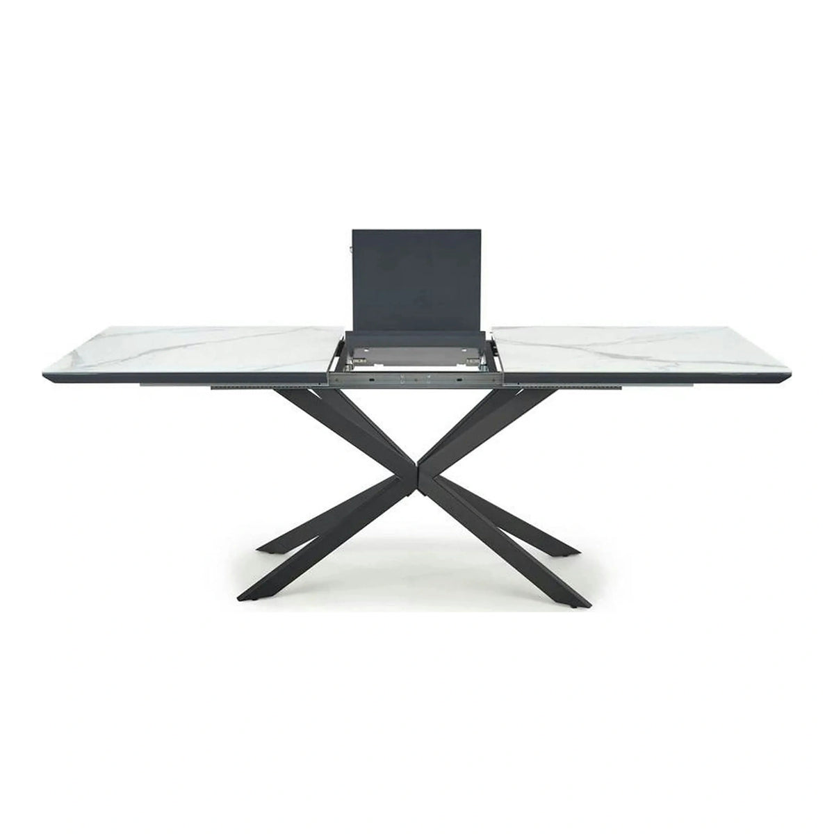 Masa living marmura DIESEL, alb/negru, 160/200x90x76 cm