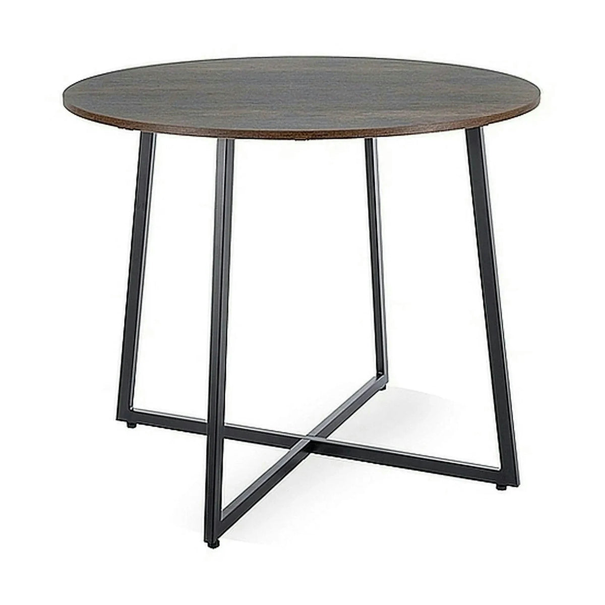 Masa LUNA, maro/negru, PAL laminat/metal, 90x90x76 cm
