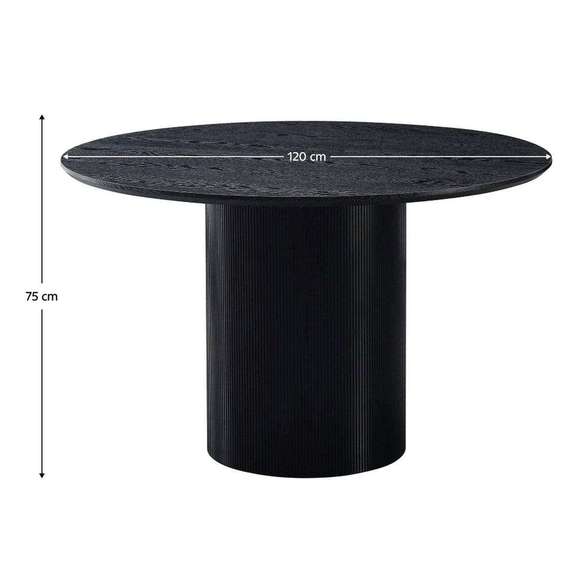 Masa MAHIR TIP 2, negru, 120x120x75 cm