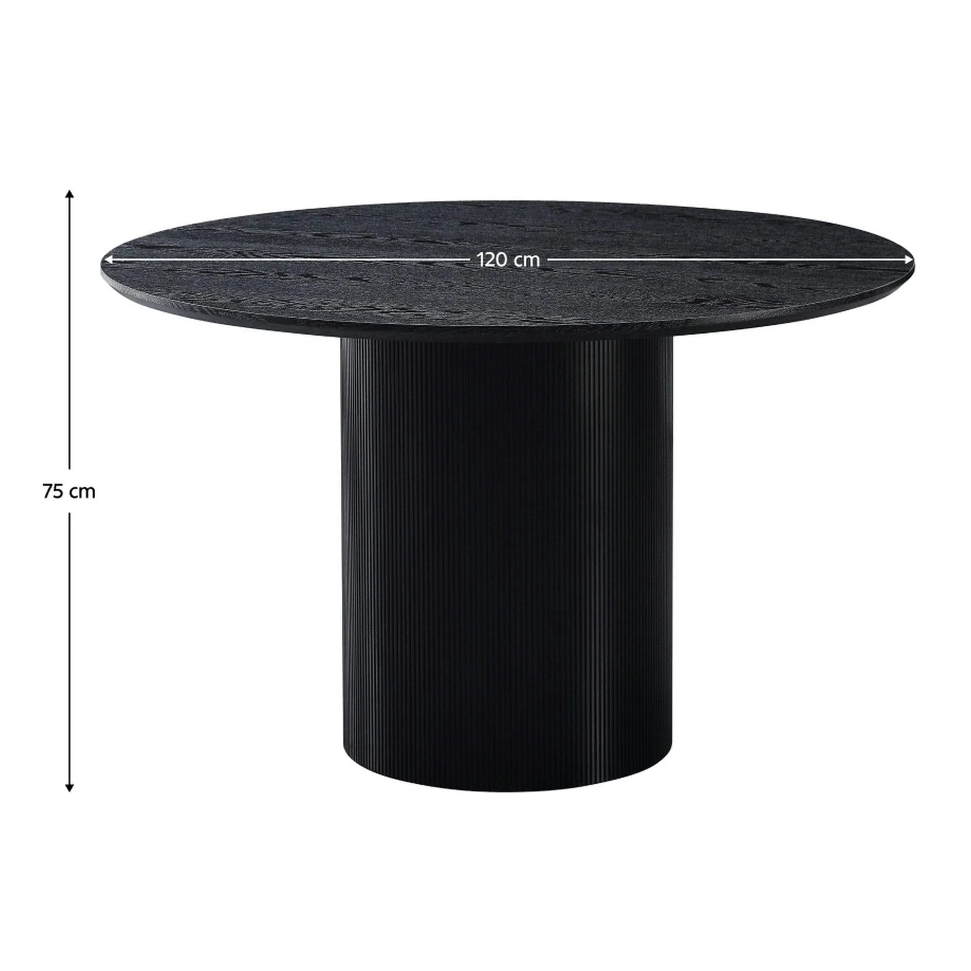 Masa MAHIR TIP 2, negru, 120x120x75 cm