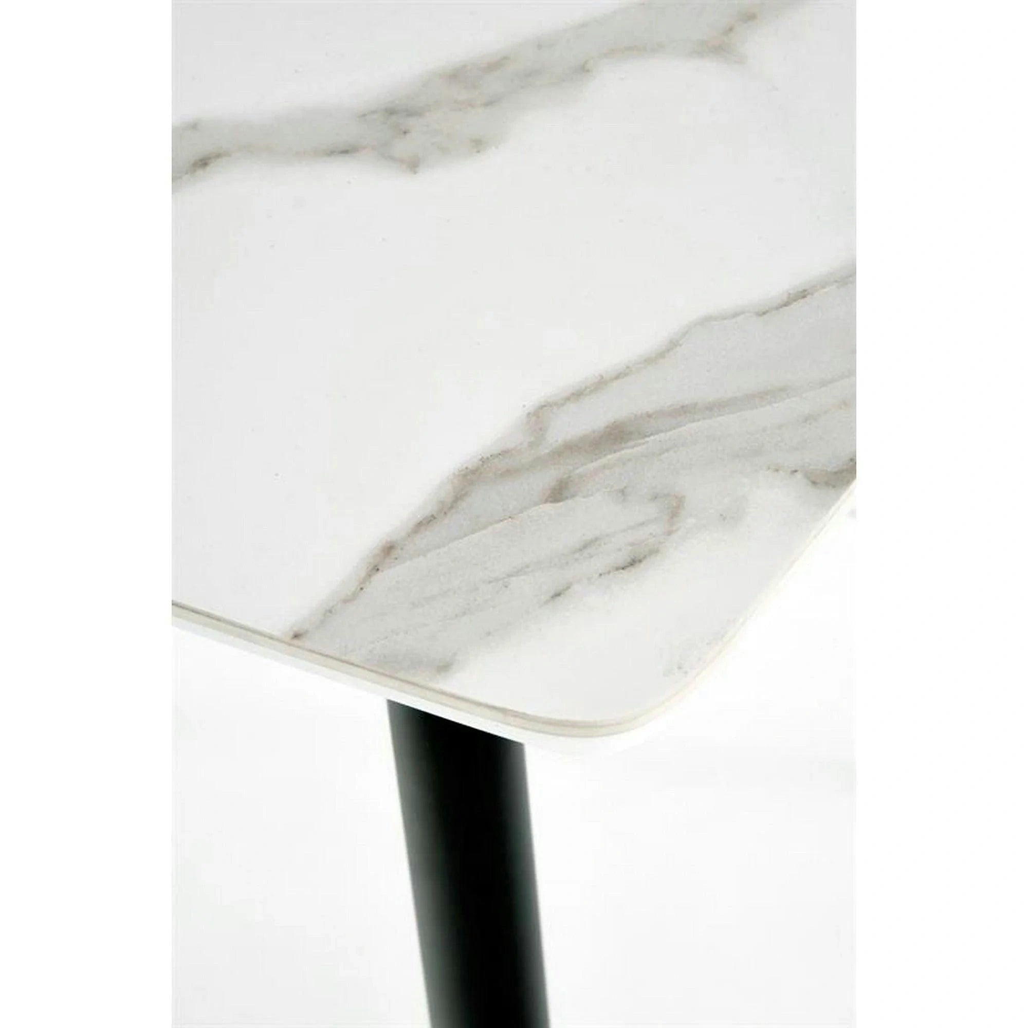Masa MARCO, alb/negru, 120x70x77 cm