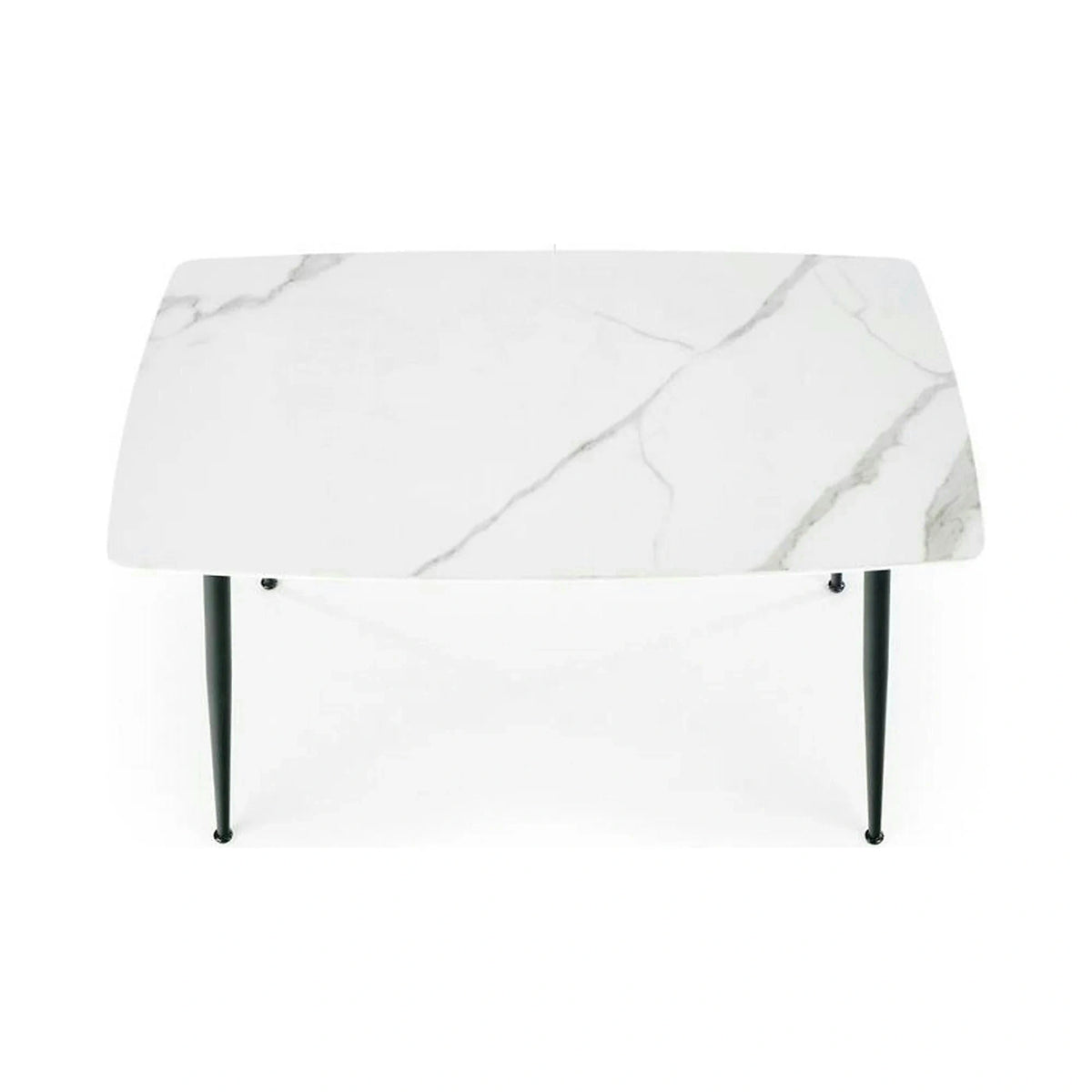 Masa MARCO, alb/negru, 120x70x77 cm