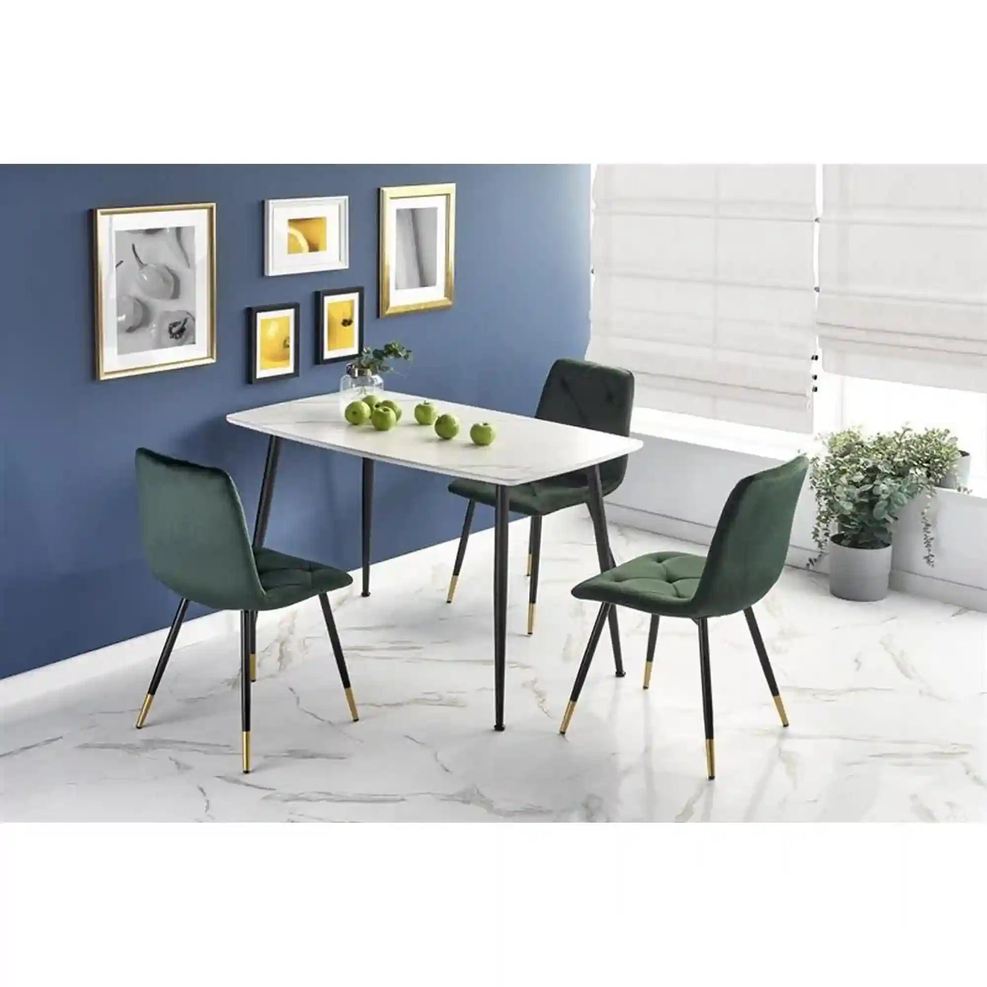 Masa MARCO, alb/negru, 120x70x77 cm