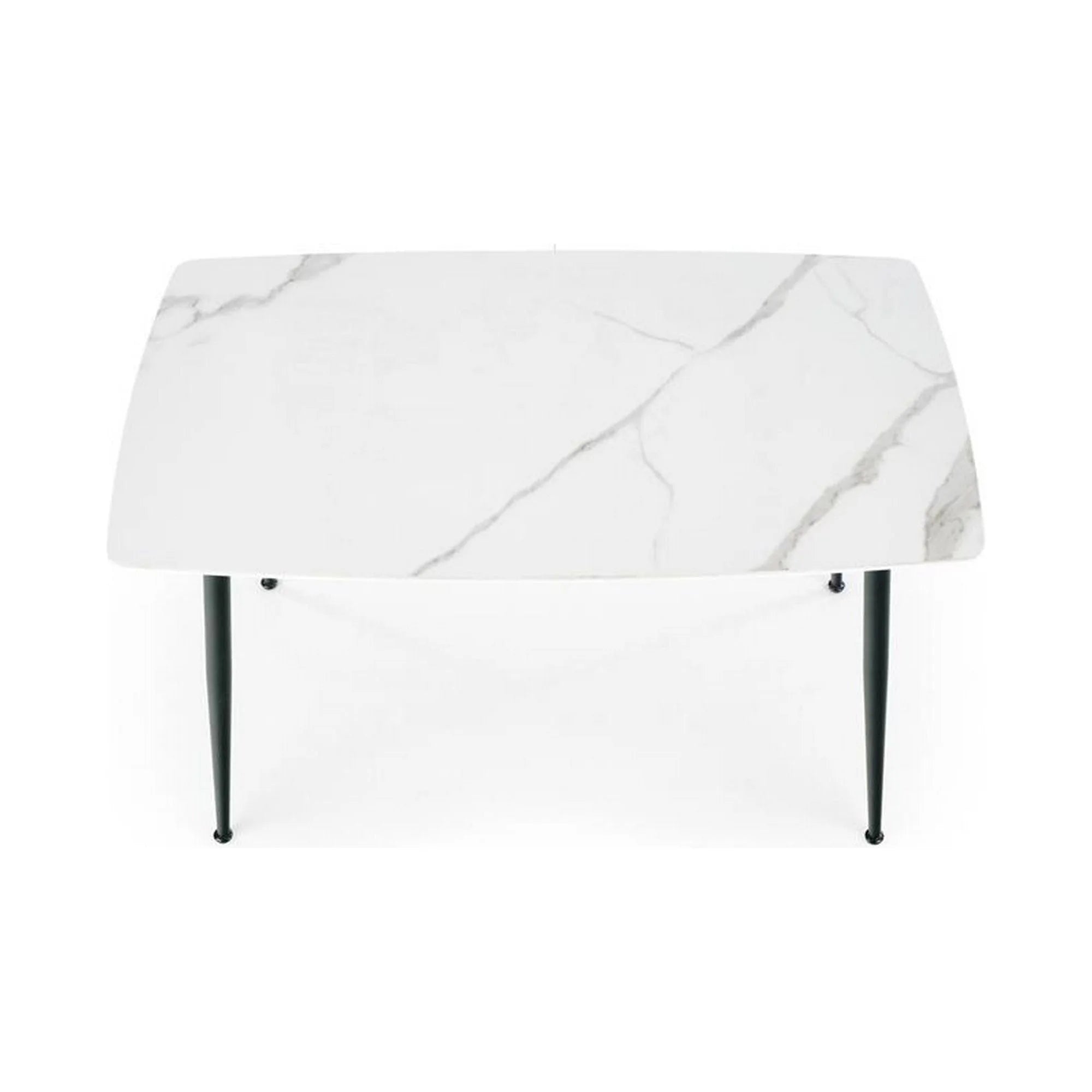 Masa MARCO, alb/negru, 120x70x77 cm