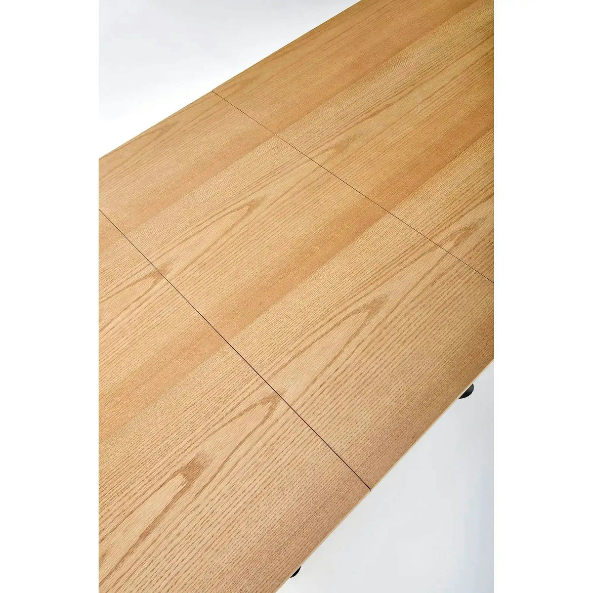 Masa mare living DERRICK, stejar natural/negru, 160/200x90x75 cm
