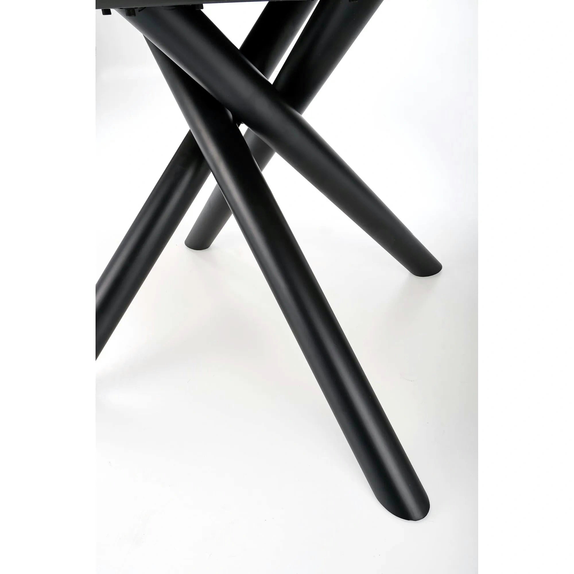 Masa mare living DERRICK, stejar natural/negru, 160/200x90x75 cm