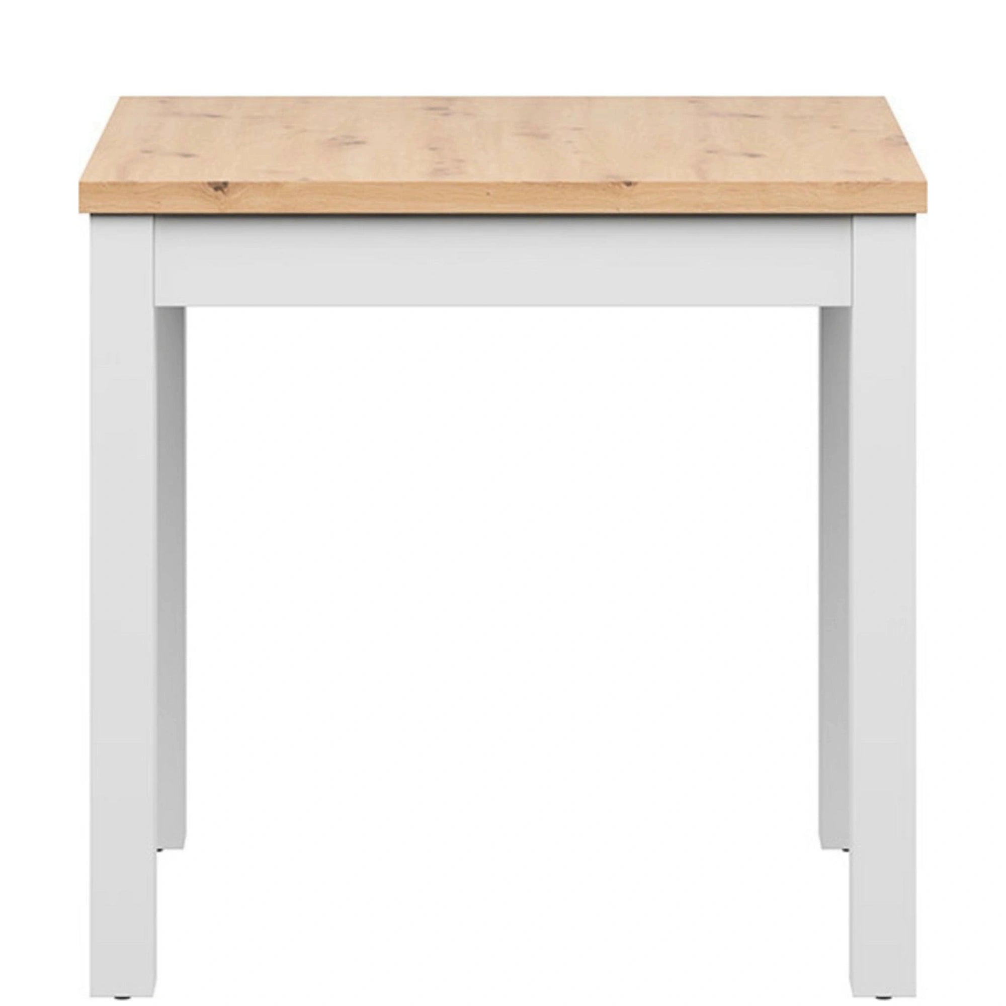 Masa MAREN, stejar artisan/alb, PAL laminat/lemn, 80x80x77 cm