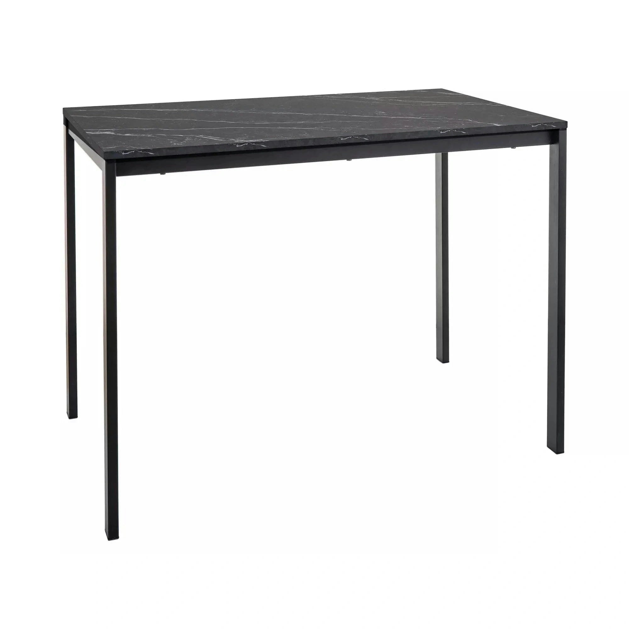 Masa MARIO, negru cu efect de marmura, 100x60x75 cm