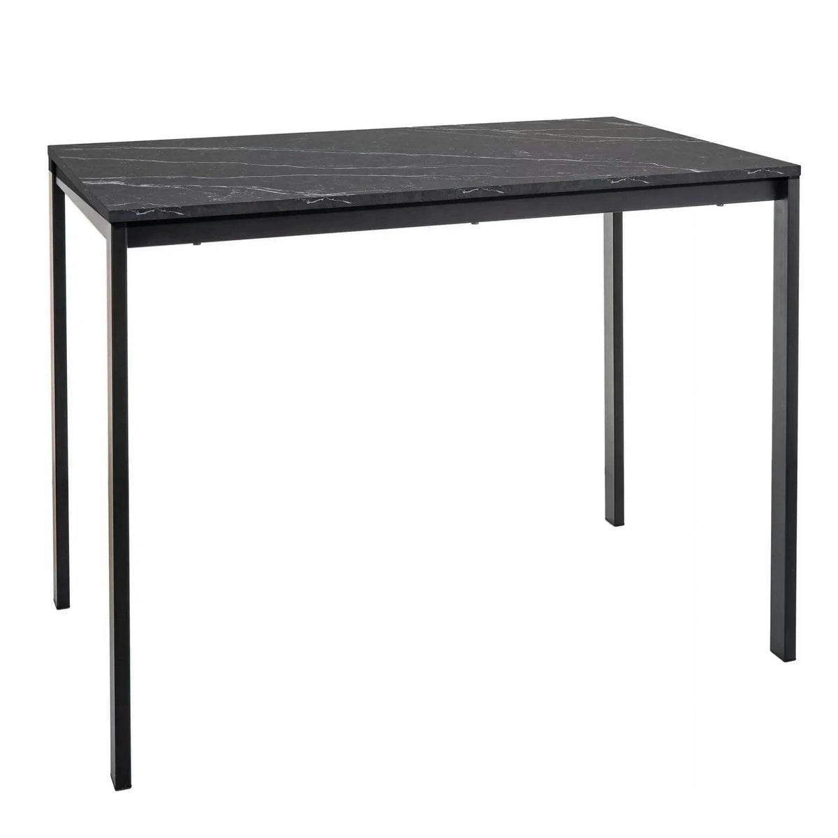 Masa MARIO, negru cu efect de marmura, 100x60x75 cm