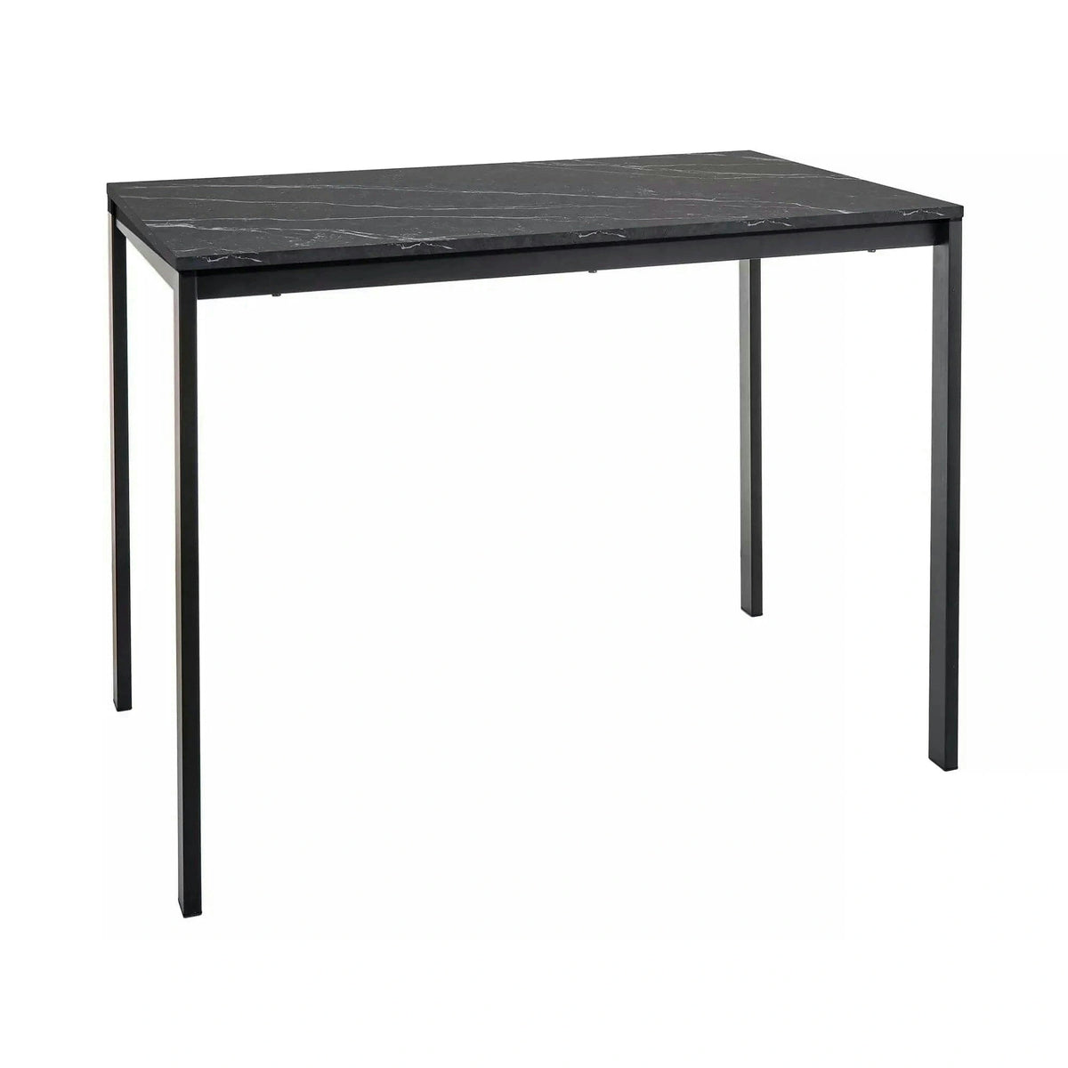 Masa MARIO, negru cu efect de marmura, 100x60x75 cm