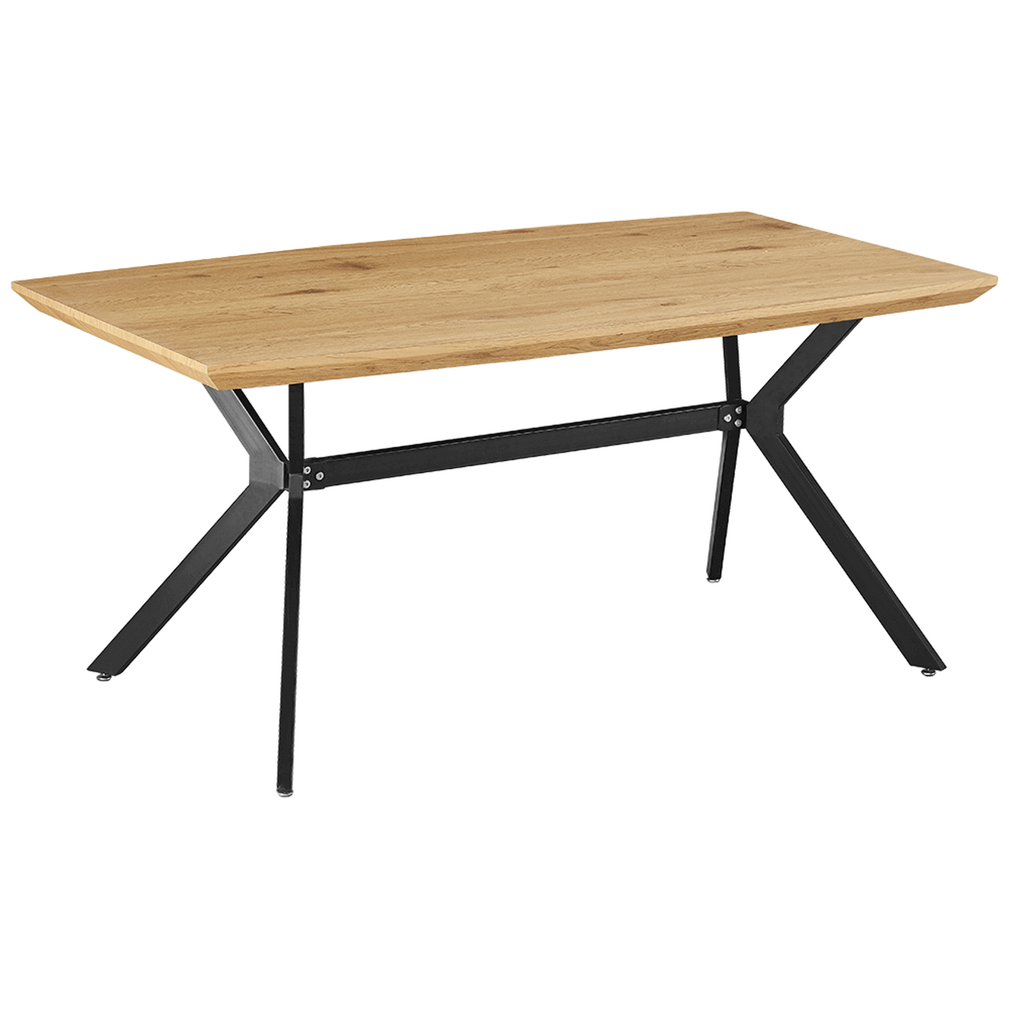 Masa MEDITER, stejar/negru, 160x90x75 cm