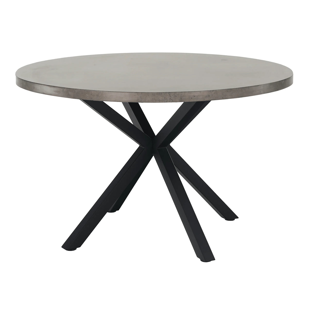 Masa MEDOR, gri carbon/negru, 120x120x76 cm