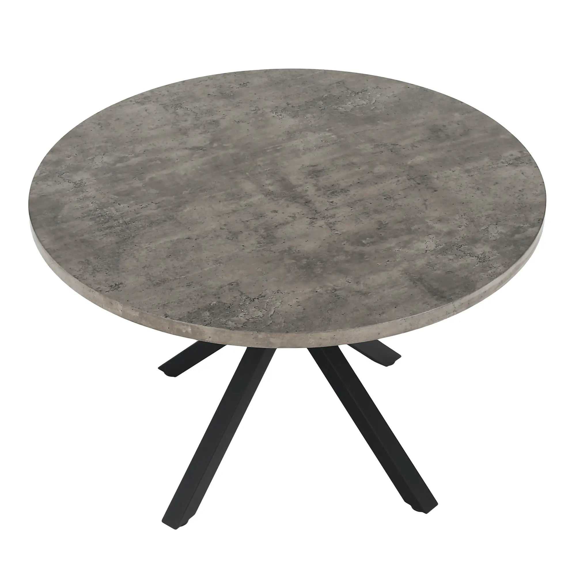 Masa MEDOR, gri carbon/negru, 120x120x76 cm