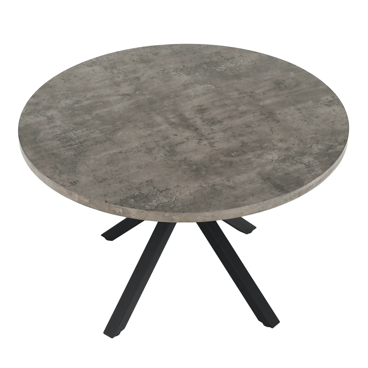 Masa MEDOR, gri carbon/negru, 120x120x76 cm