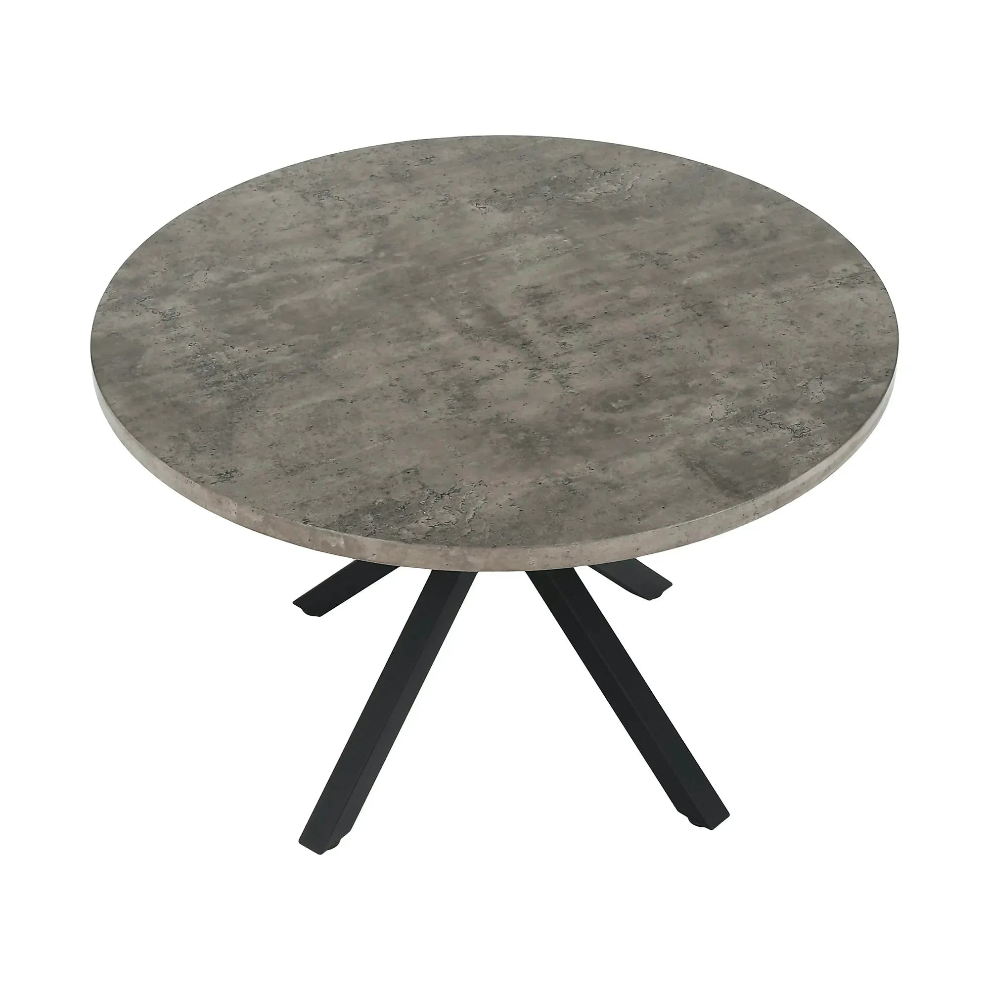 Masa MEDOR, gri carbon/negru, 120x120x76 cm