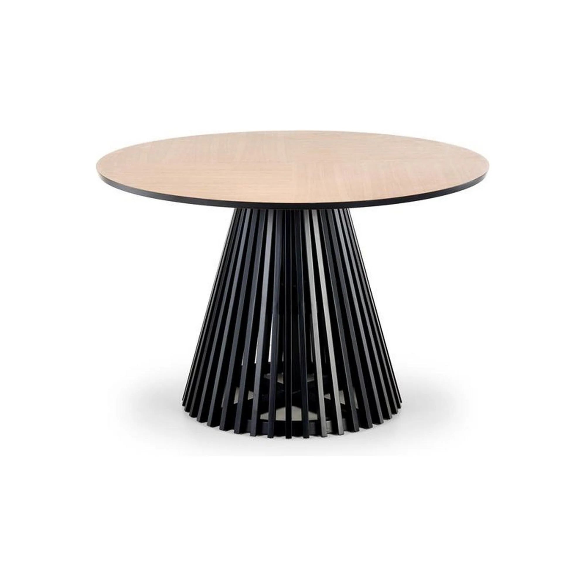 Masa MIYAKI, stejar/negru, 120x120x77 cm