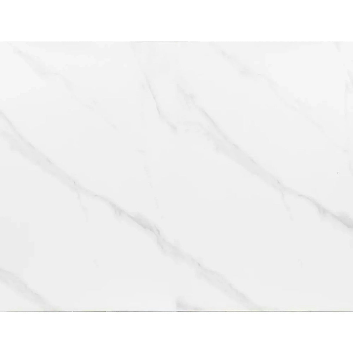 Masa moderna dining Westin SC, alb cu efect de marmura/negru, ceramica/metal/sticla 120/160X80X76 cm