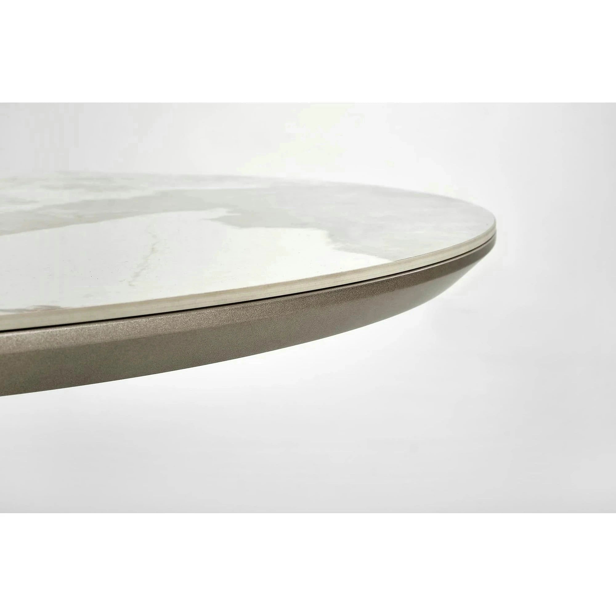 Masa moderna extensibila ROBINSON, bej/cappuccino, ceramica, 160/200x90x76 cm